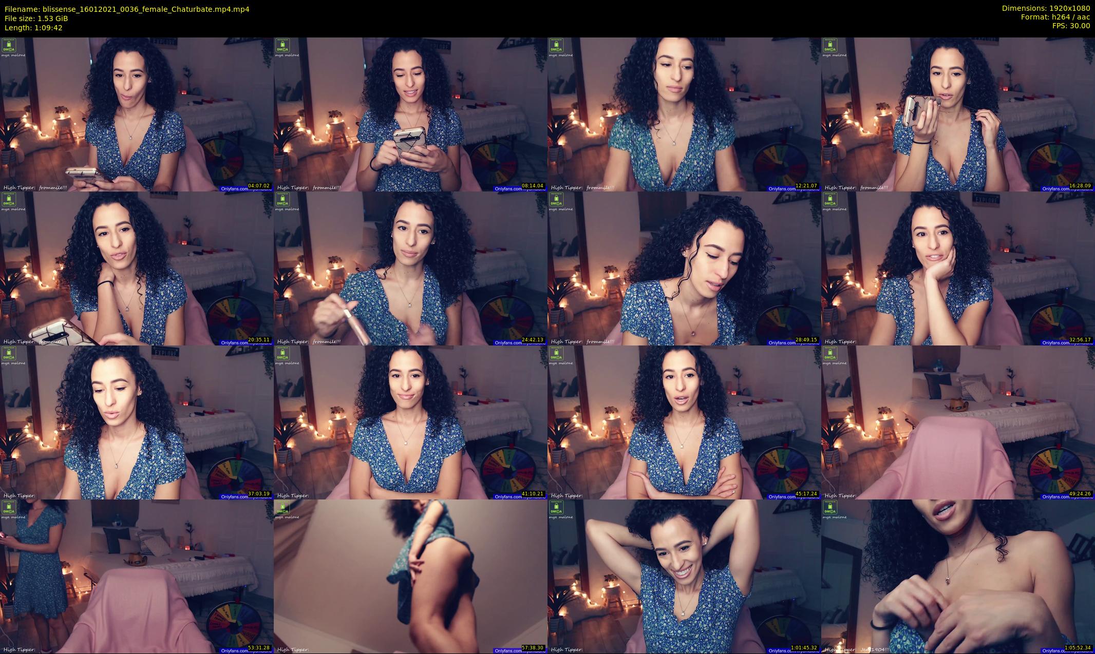 blissense — 70 minute Chaturbate female cam show recording, 1080p, Jan 16, 2021