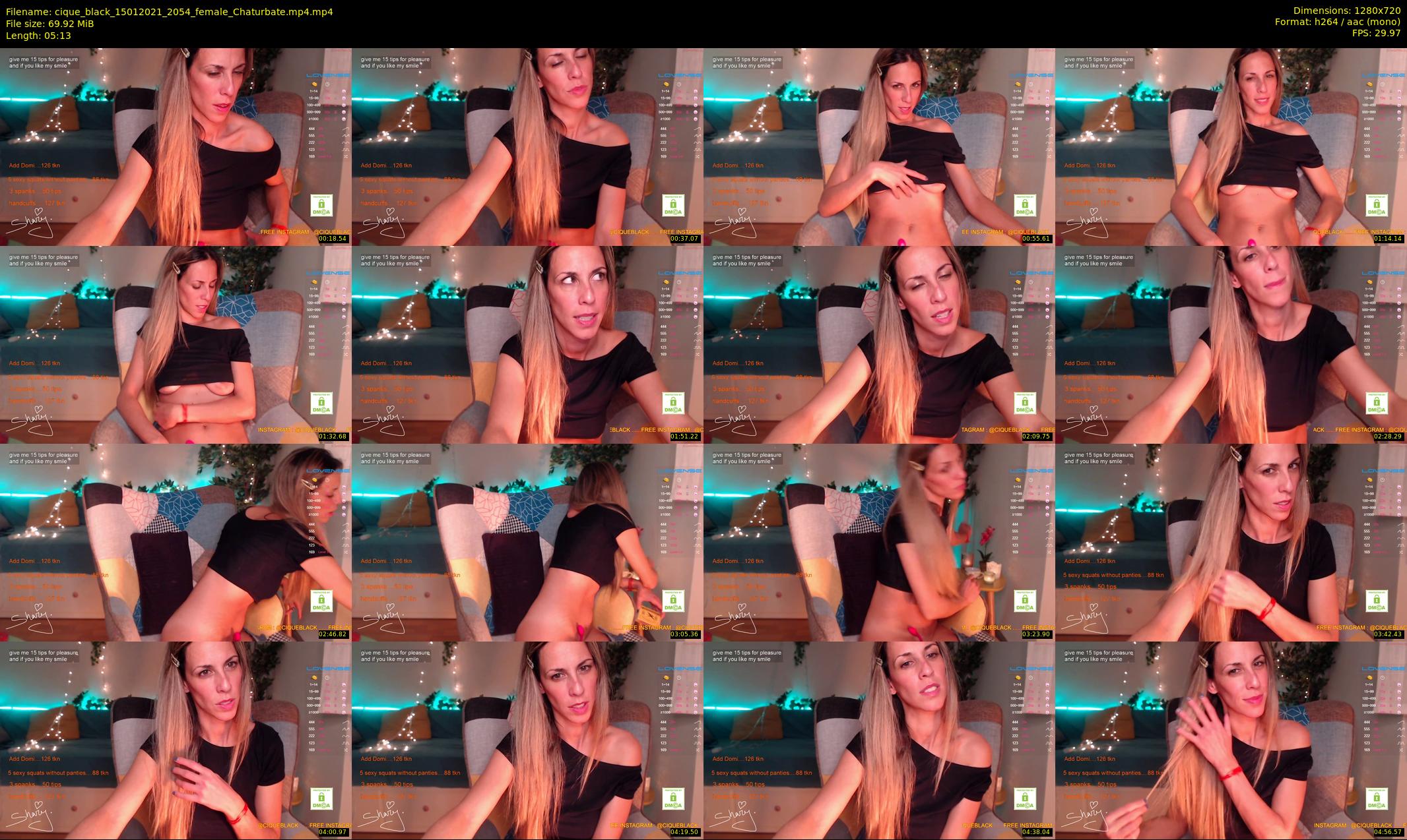 cique_black — 6 minute Chaturbate female cam show recording, 720p, Jan 15, 2021
