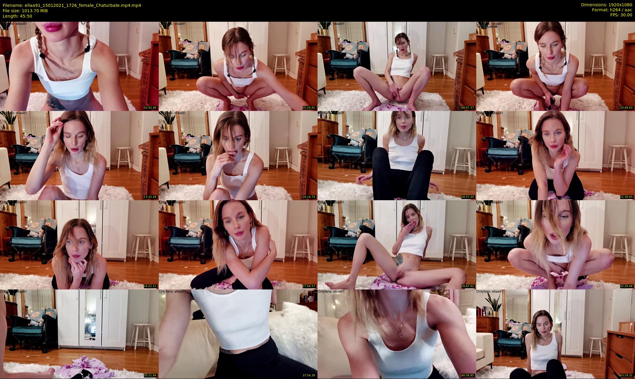 ellaa91 — 46 minute Chaturbate female cam show recording, 1080p, Jan 15, 2021