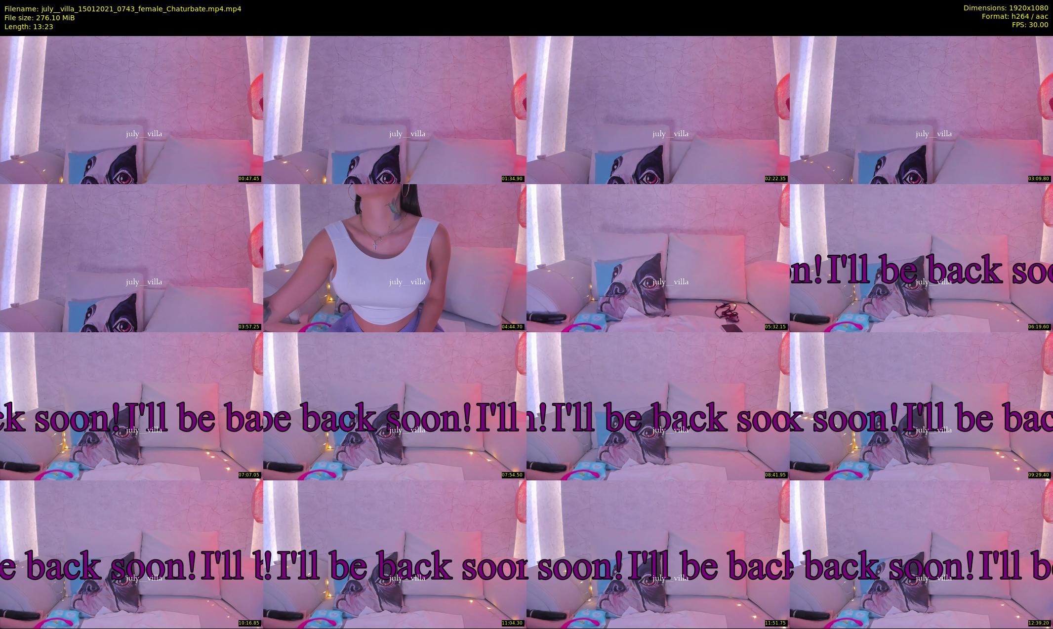 july__villa — 14 minute Chaturbate female cam show recording, 1080p, Jan 15, 2021