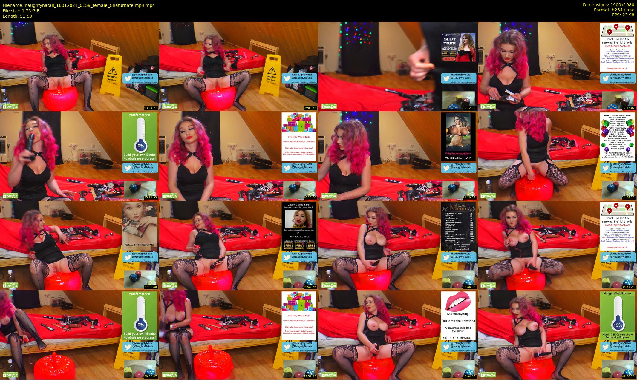 naughtynatali — 52 minute Chaturbate female cam show recording, 1080p, Jan 16, 2021