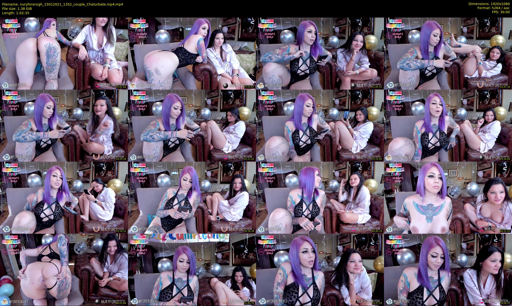 nuryforerogh — 63 minute Chaturbate female cam show recording, 1080p, Jan 15, 2021