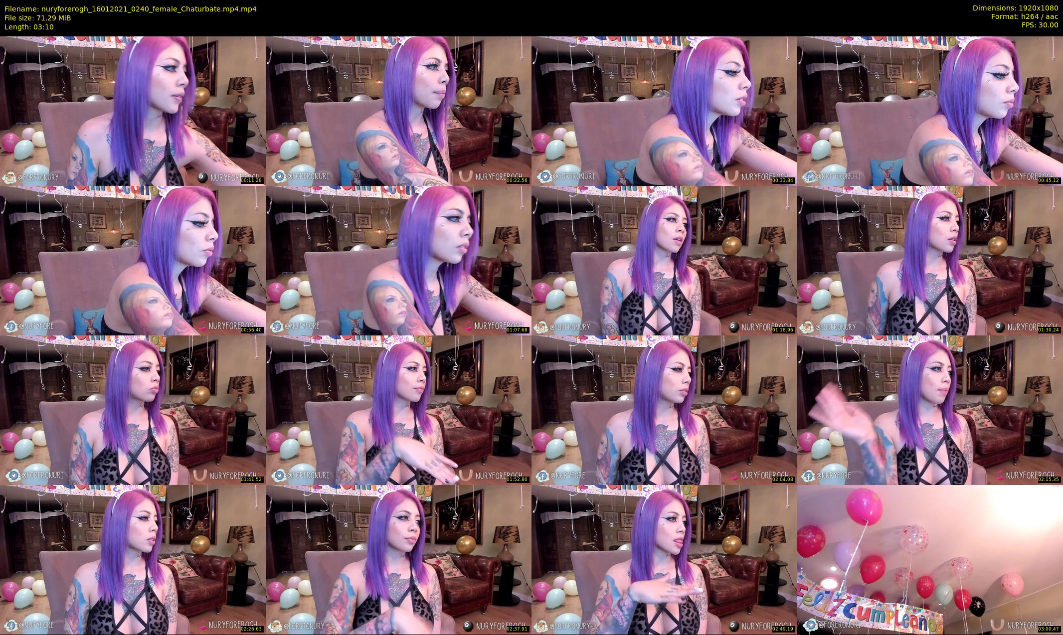nuryforerogh — 4 minute Chaturbate female cam show recording, 1080p, Jan 16, 2021