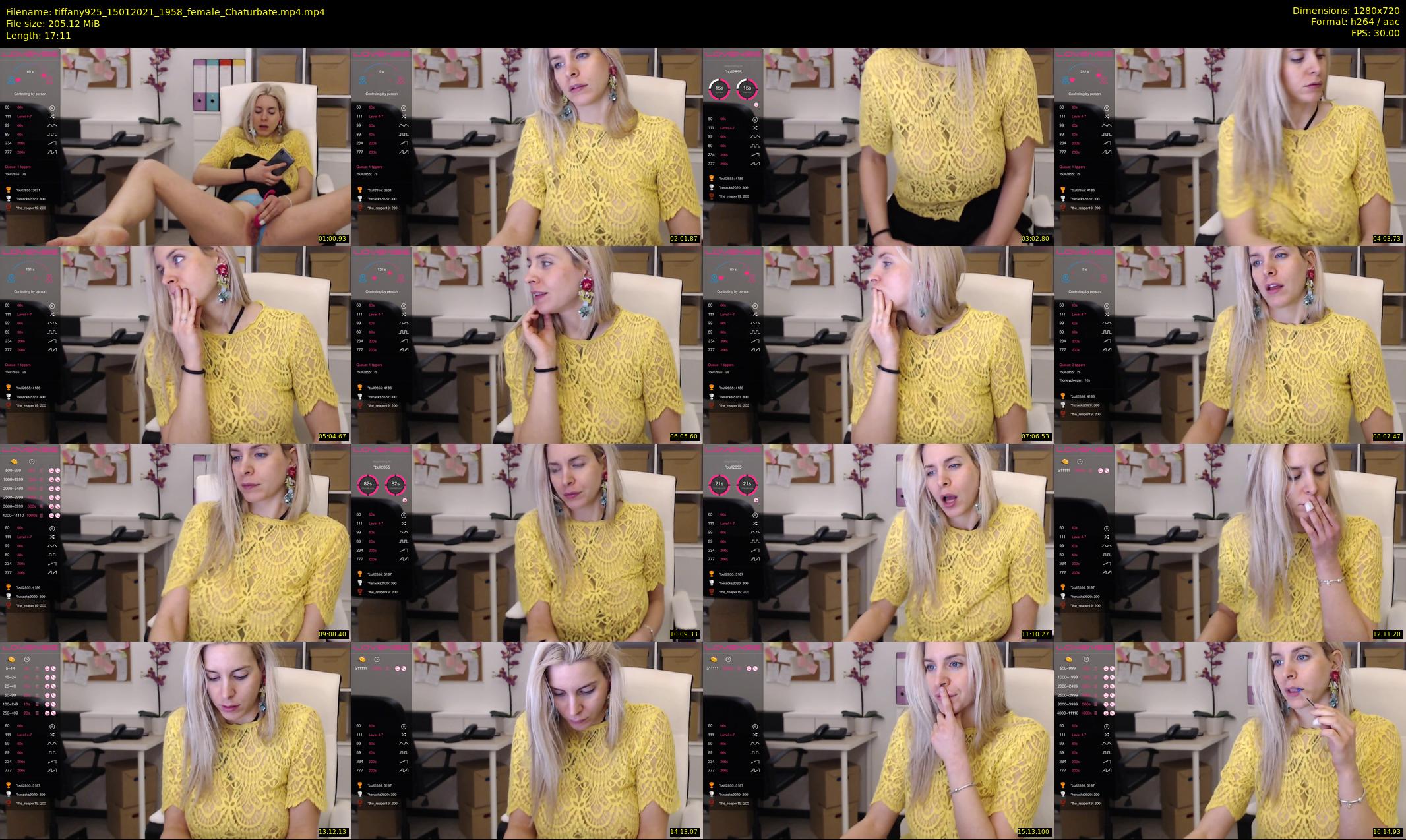 tiffany925 — 18 minute Chaturbate female cam show recording, 720p, Jan 15, 2021