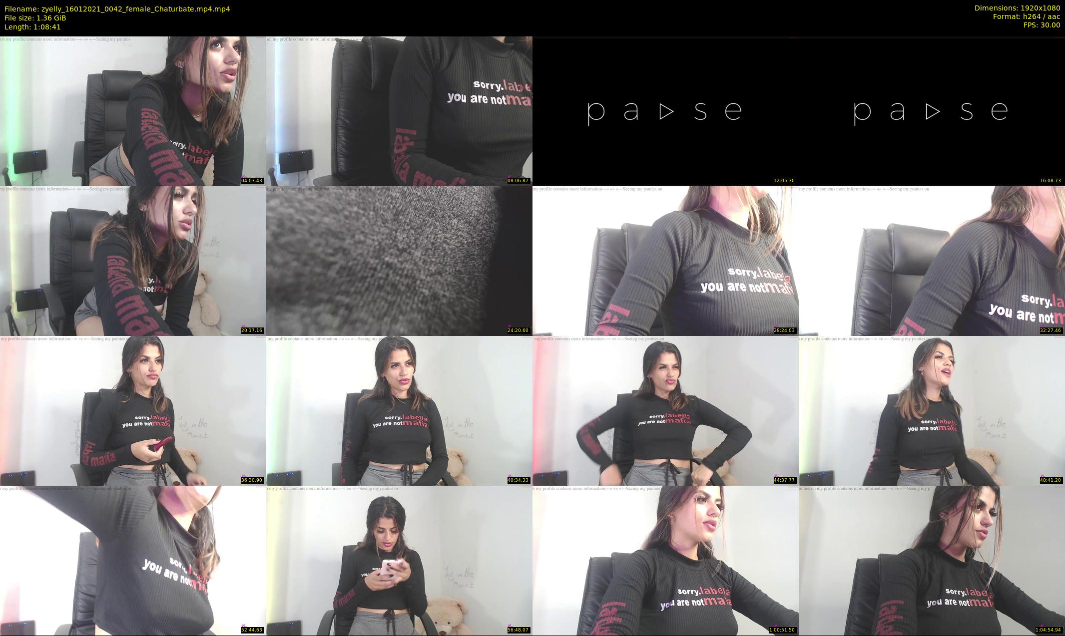 zyelly — 69 minute Chaturbate female cam show recording, 1080p, Jan 16, 2021