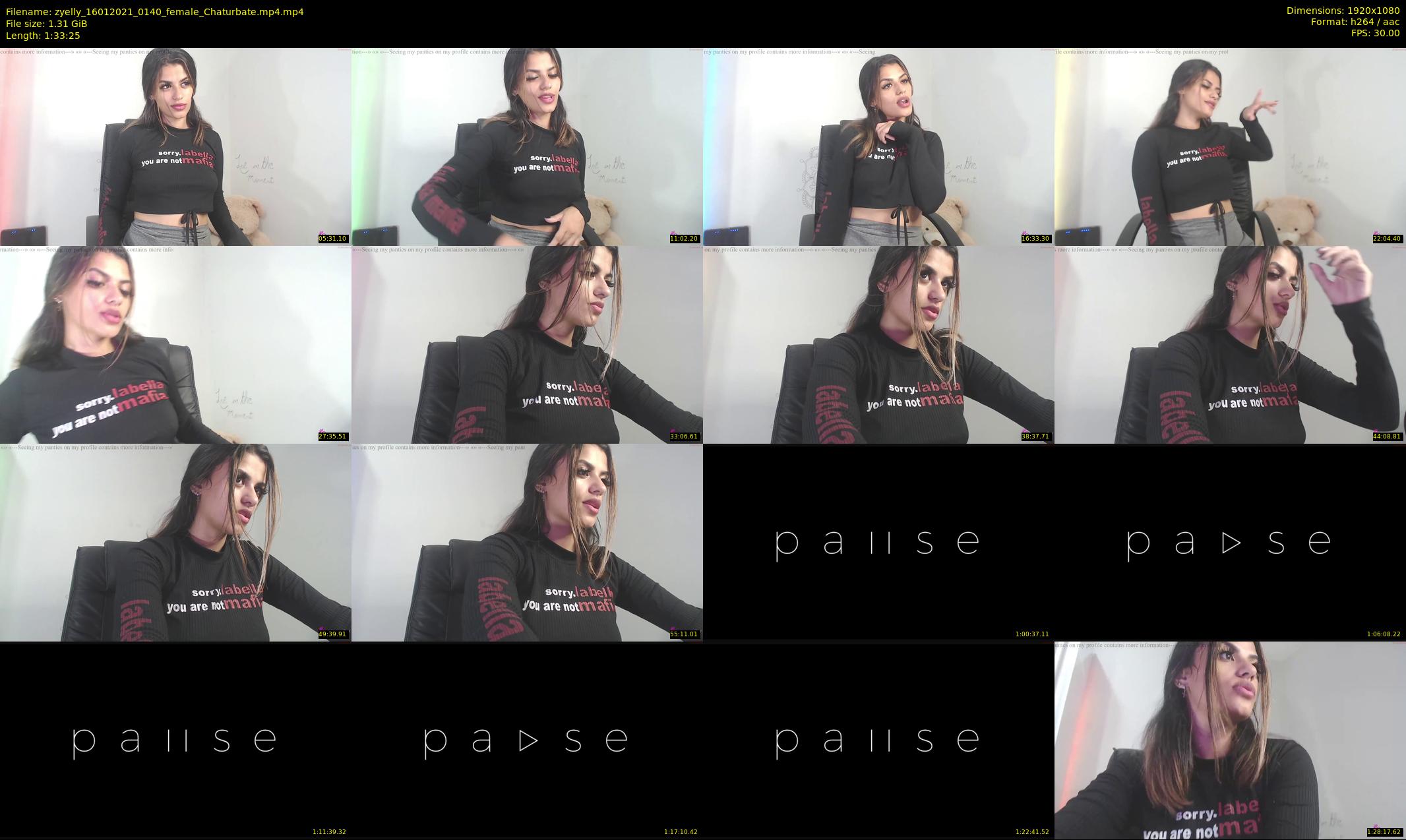 zyelly — 94 minute Chaturbate female cam show recording, 1080p, Jan 16, 2021