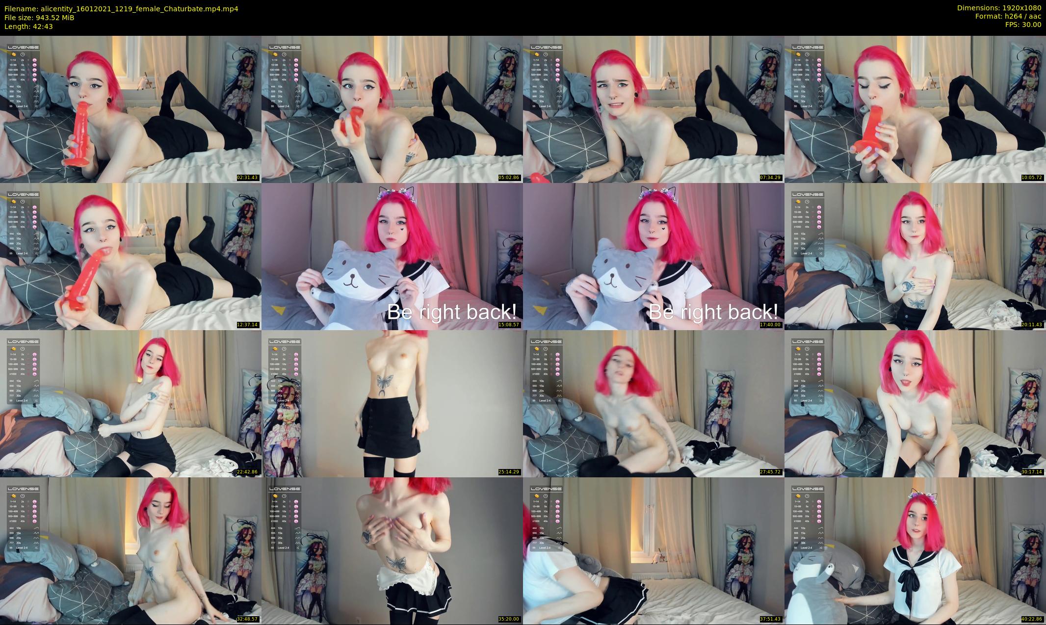 alicentity — 43 minute Chaturbate female cam show recording, 1080p, Jan 16, 2021