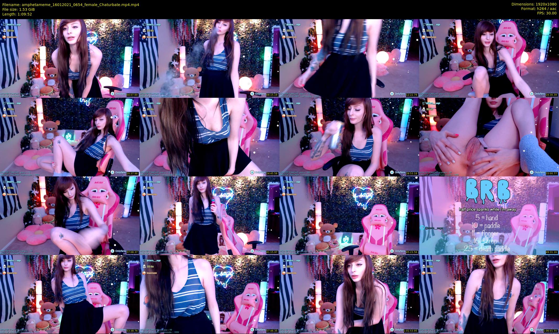 amphetameme — 70 minute Chaturbate female cam show recording, 1080p, Jan 16, 2021