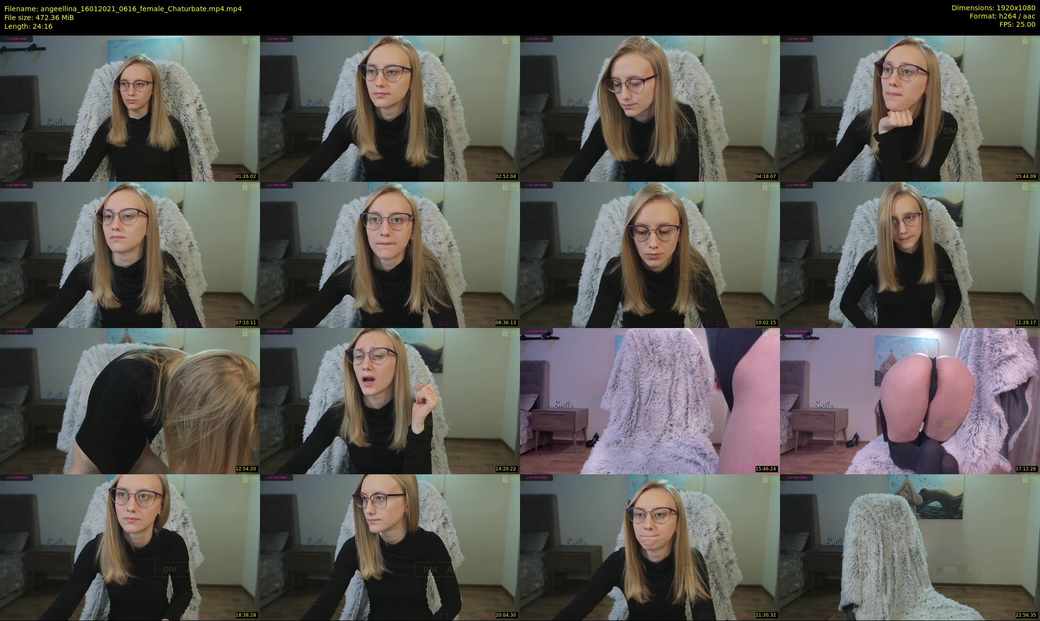 angeellina — 25 minute Chaturbate female cam show recording, 1080p, Jan 16, 2021