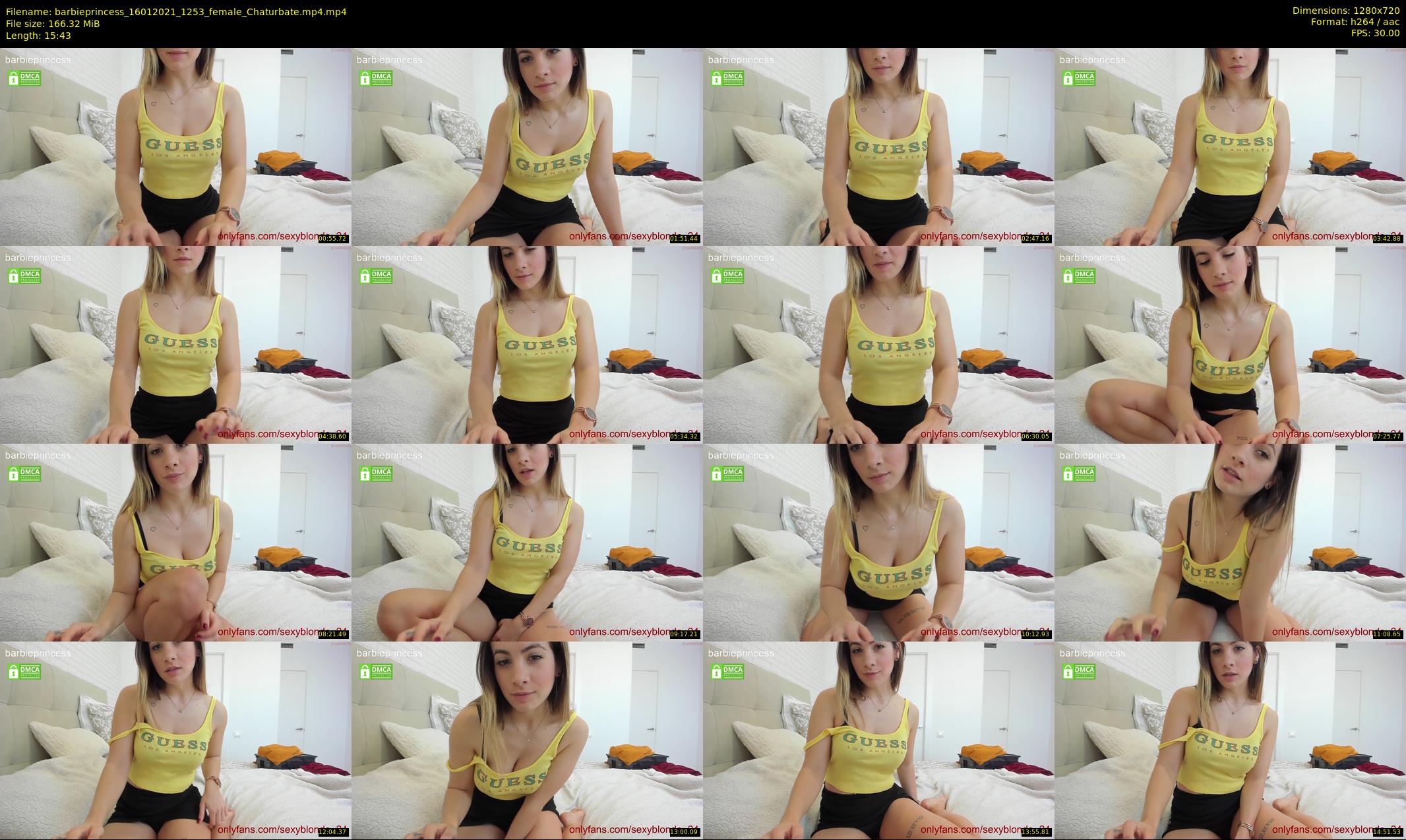 barbieprincess — 16 minute Chaturbate female cam show recording, 720p, Jan 16, 2021