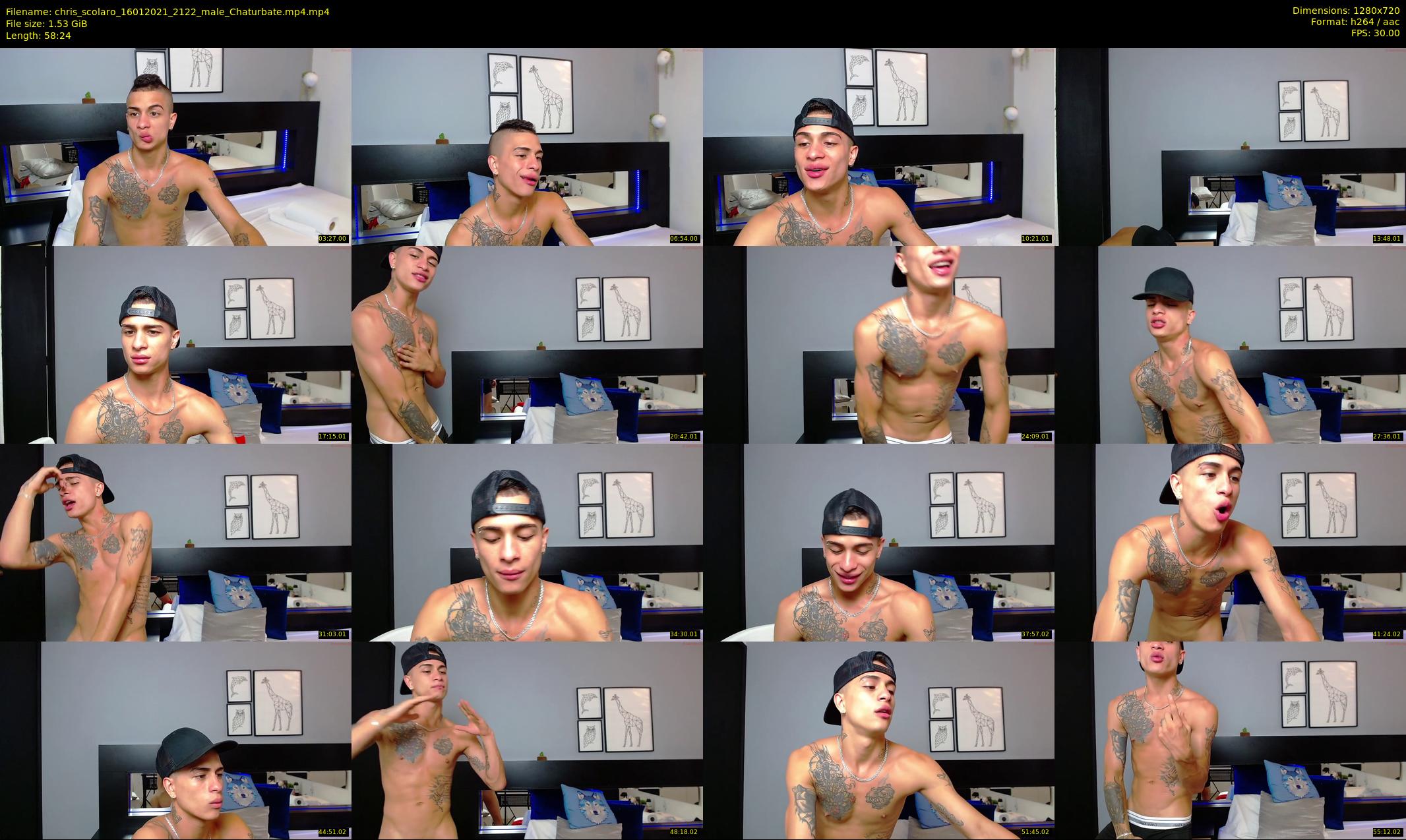 chris_scolaro — 59 minute Chaturbate male cam show recording, 720p, Jan 16, 2021