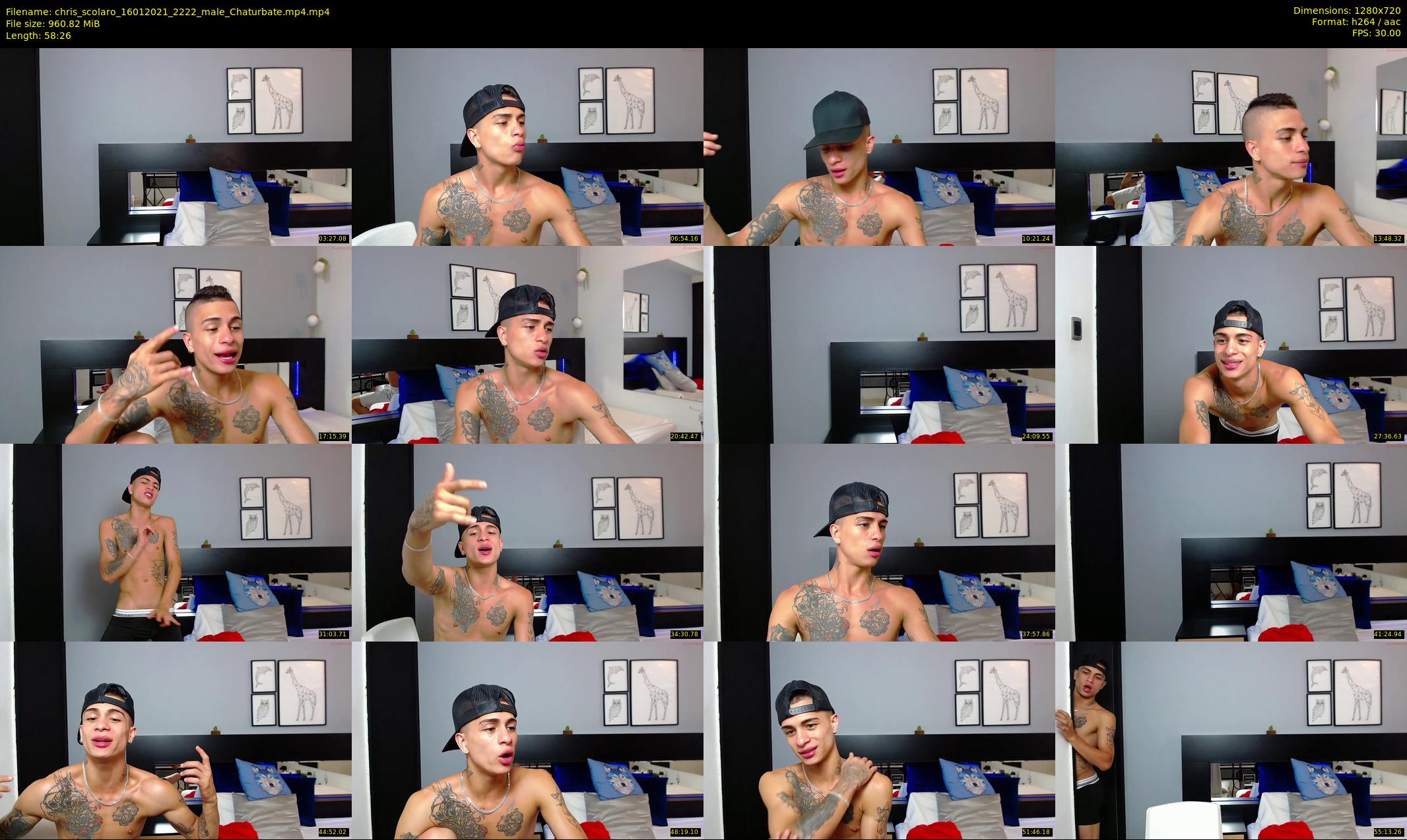 chris_scolaro — 59 minute Chaturbate male cam show recording, 720p, Jan 16, 2021