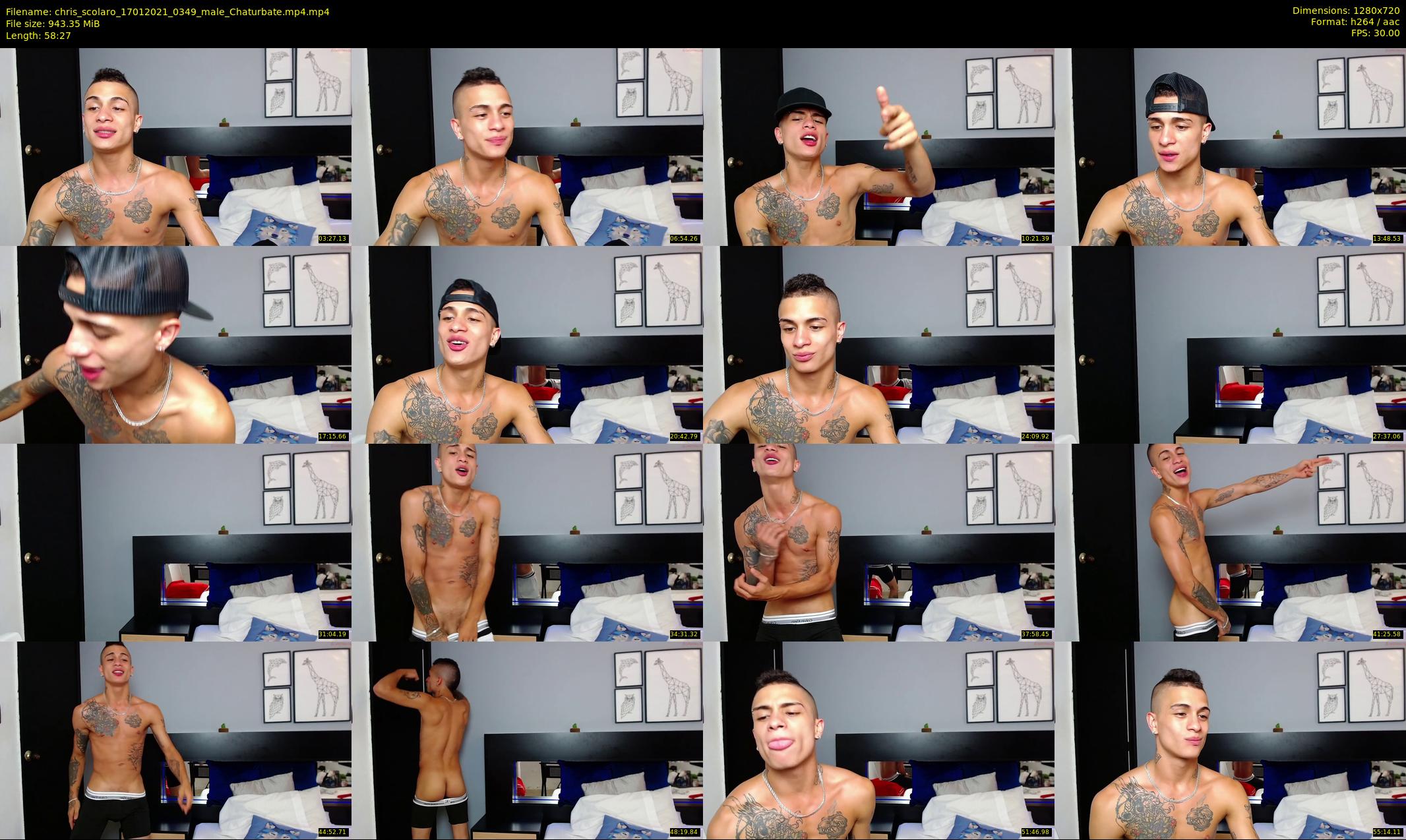 chris_scolaro — 59 minute Chaturbate male cam show recording, 720p, Jan 17, 2021