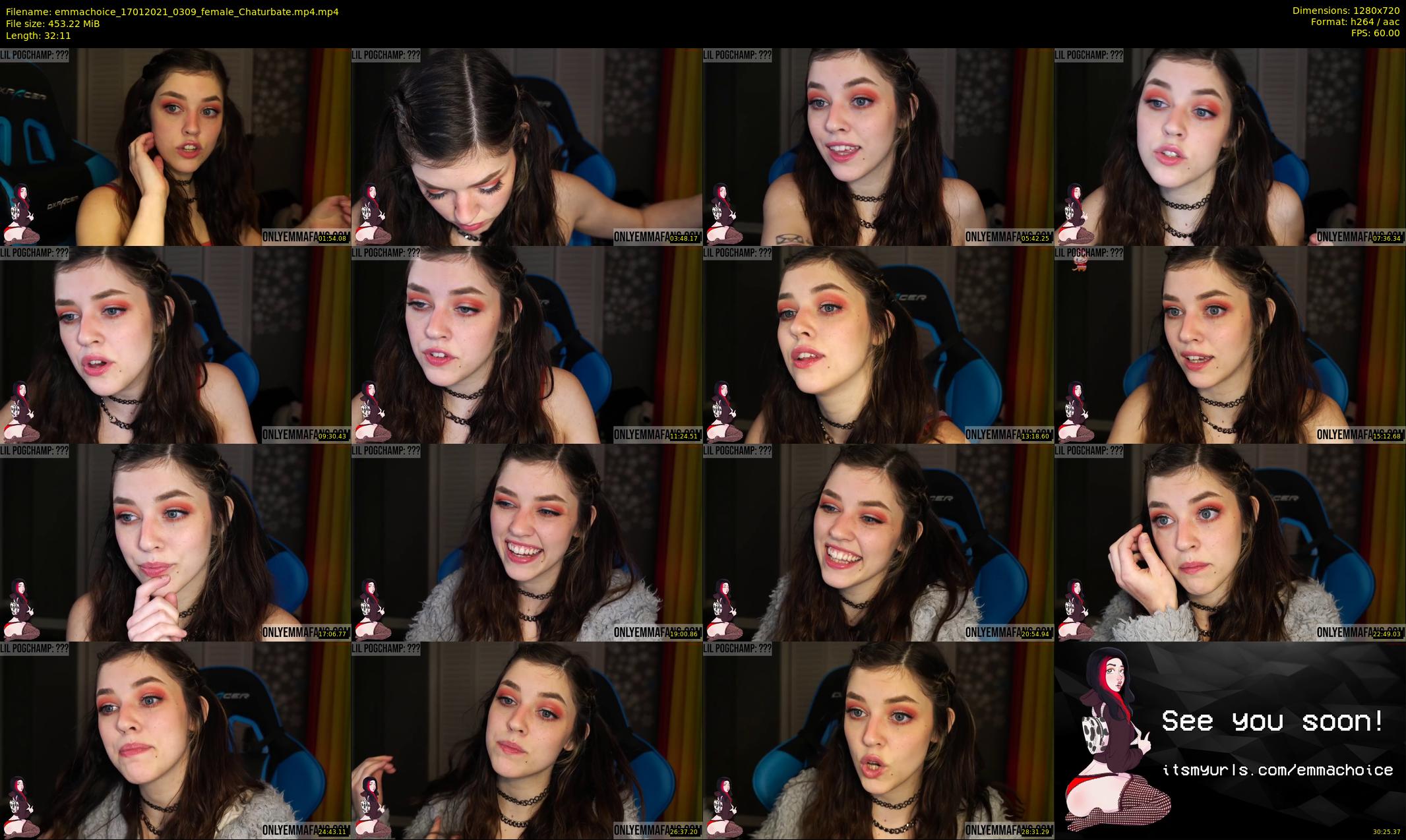 emmachoice — 33 minute Chaturbate female cam show recording, 720p, Jan 17, 2021