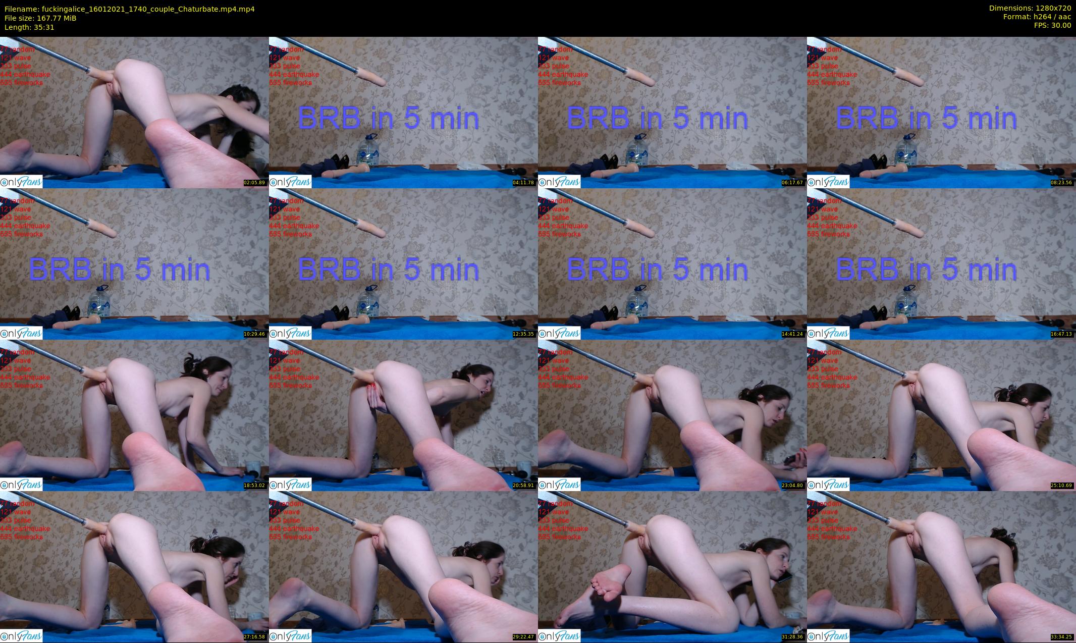 fuckingalice — 36 minute Chaturbate female cam show recording, 720p, Jan 16, 2021