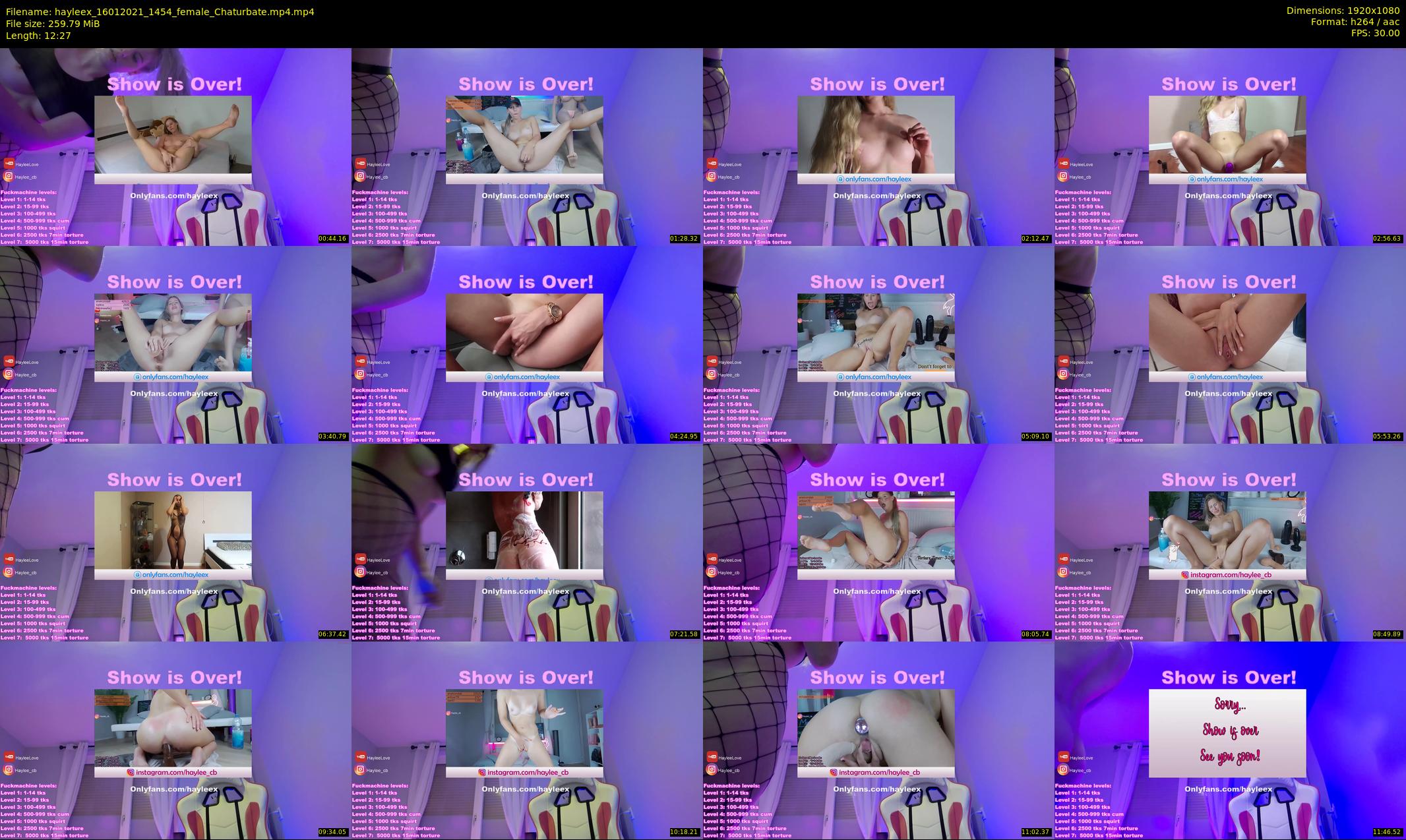 hayleex — 13 minute Chaturbate female cam show recording, 1080p, Jan 16, 2021