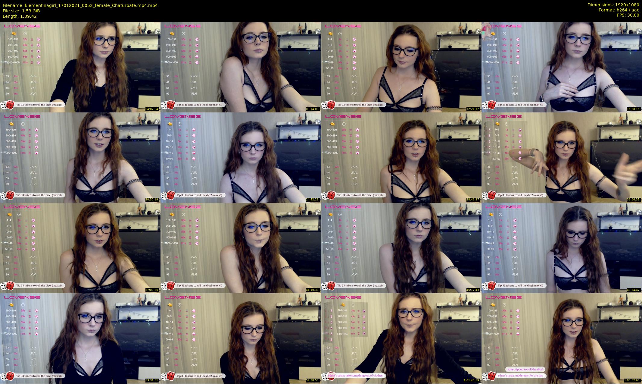klementinagirl — 70 minute Chaturbate female cam show recording, 1080p, Jan 17, 2021