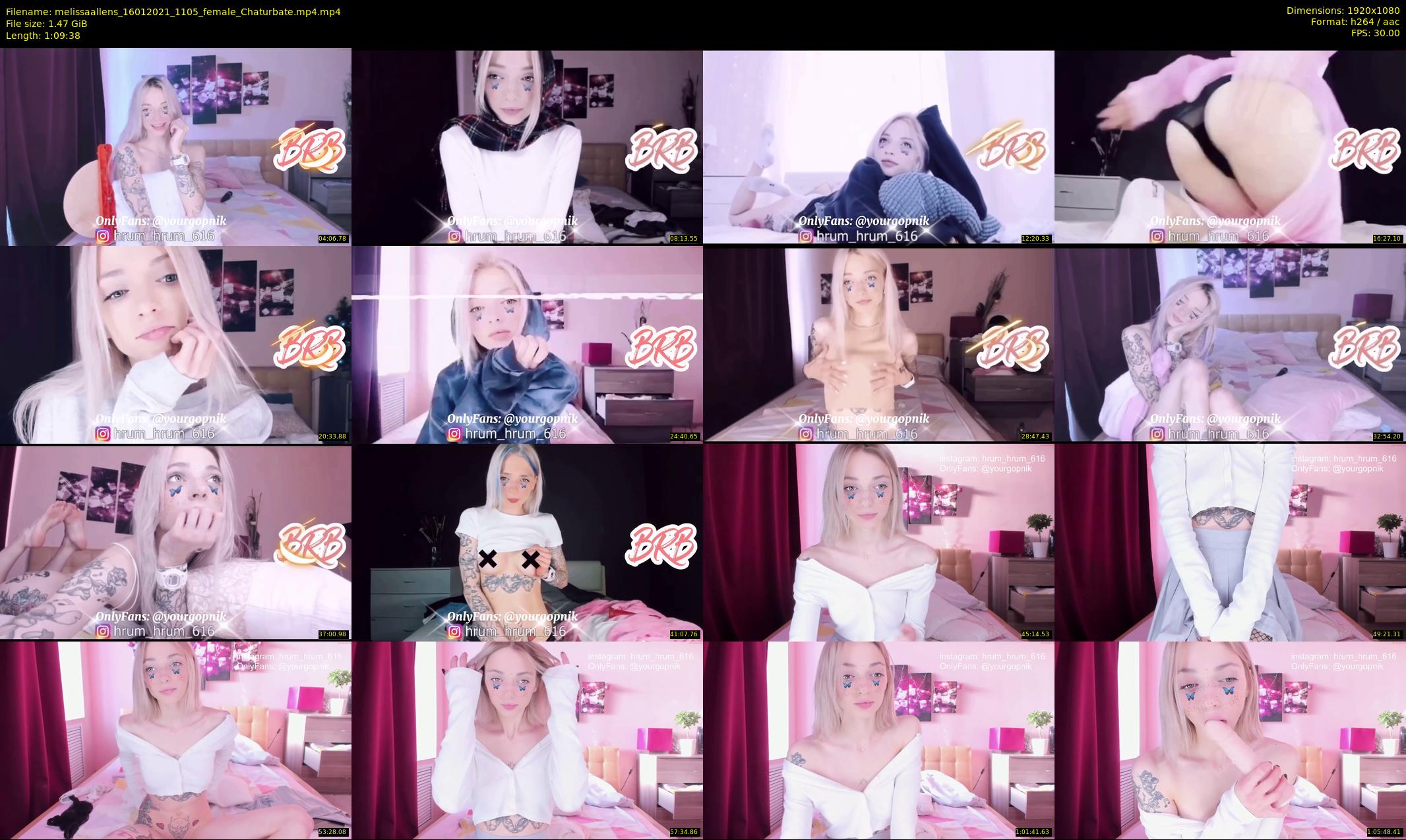 melissaallens — 70 minute Chaturbate female cam show recording, 1080p, Jan 16, 2021