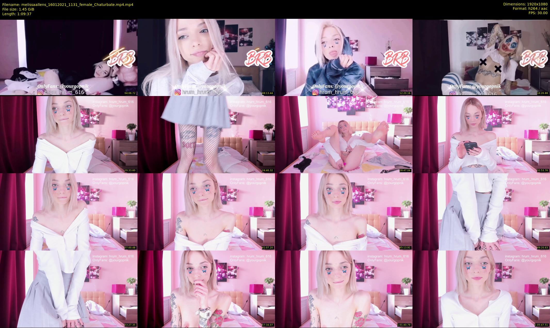 melissaallens — 70 minute Chaturbate female cam show recording, 1080p, Jan 16, 2021