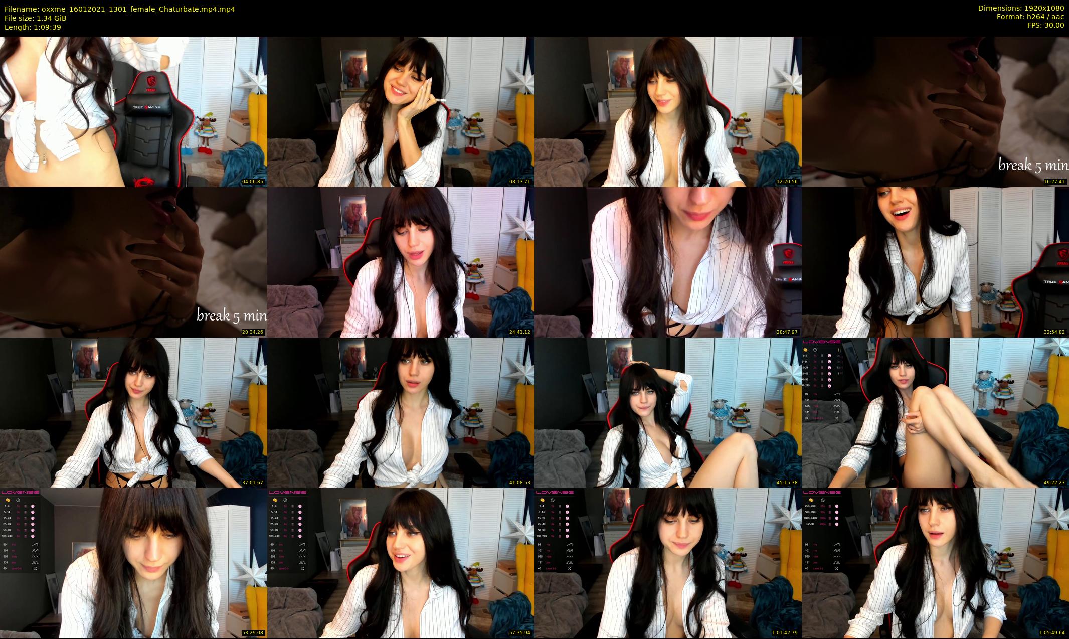 oxxme — 70 minute Chaturbate female cam show recording, 1080p, Jan 16, 2021