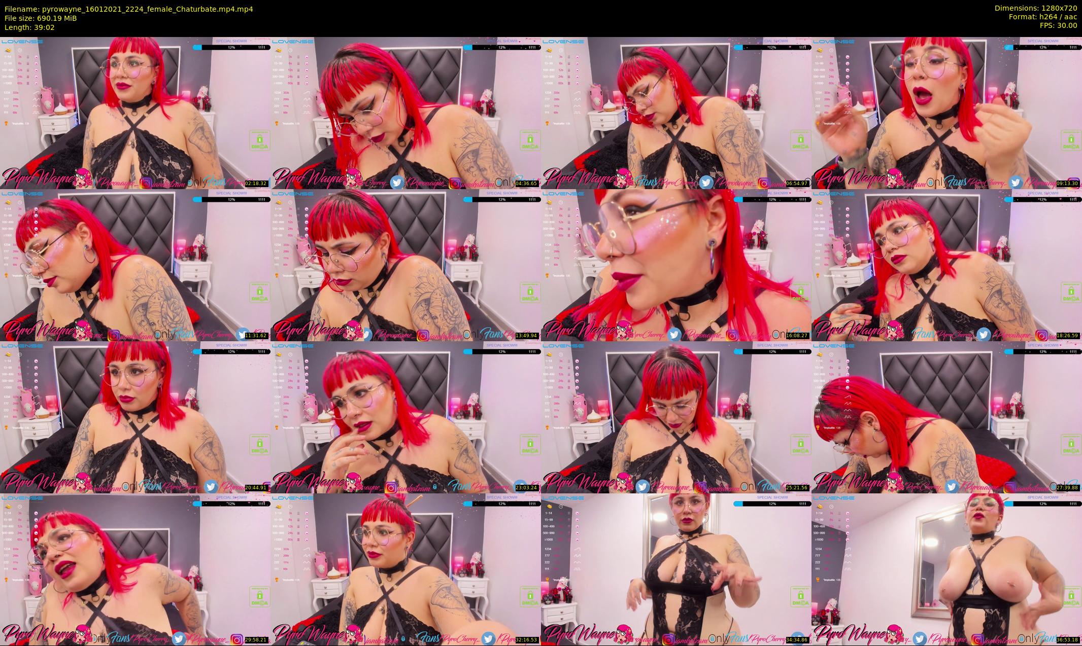 pyrowayne — 40 minute Chaturbate female cam show recording, 720p, Jan 16, 2021