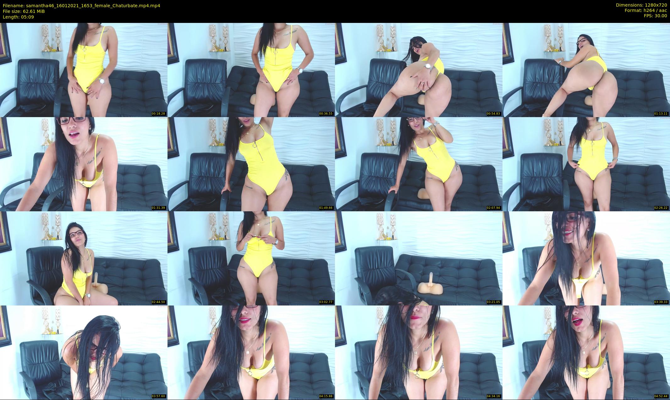 samantha46 — 6 minute Chaturbate female cam show recording, 720p, Jan 16, 2021