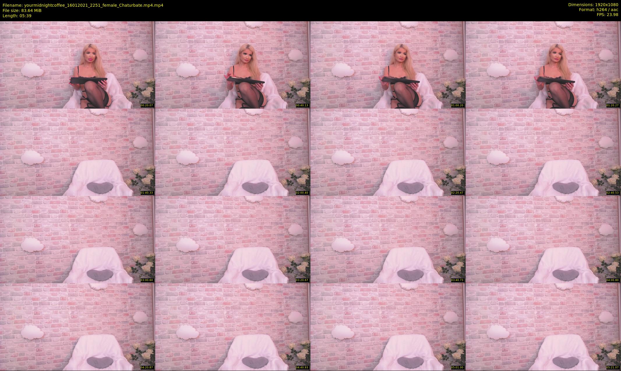 yourmidnightcoffee — 6 minute Chaturbate female cam show recording, 1080p, Jan 16, 2021