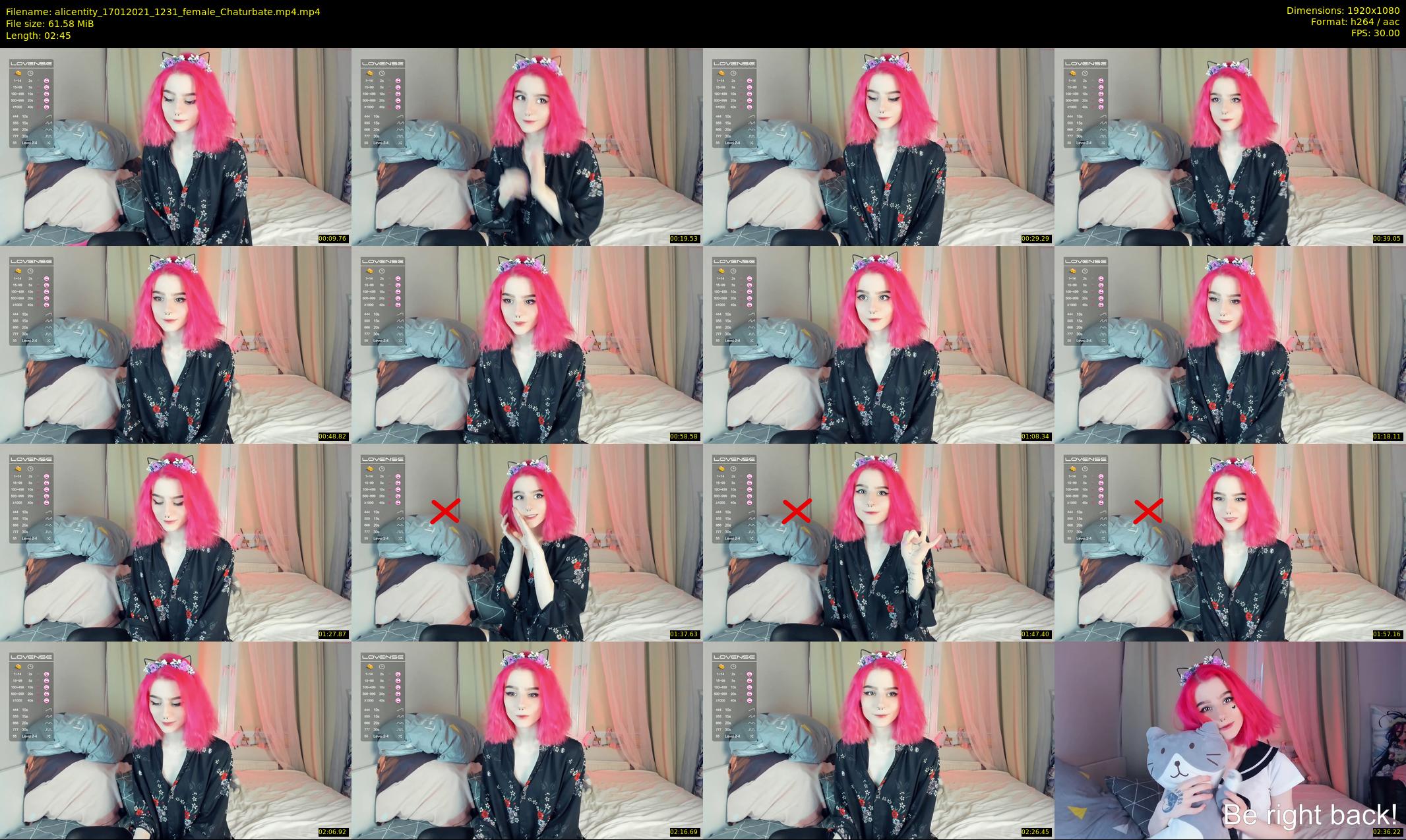 alicentity — 3 minute Chaturbate female cam show recording, 1080p, Jan 17, 2021