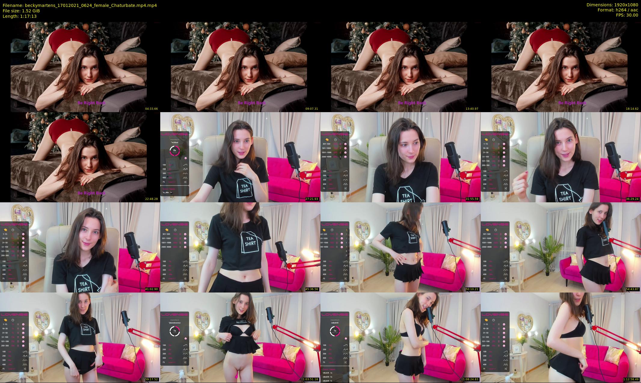 beckymartens — 78 minute Chaturbate female cam show recording, 1080p, Jan 17, 2021