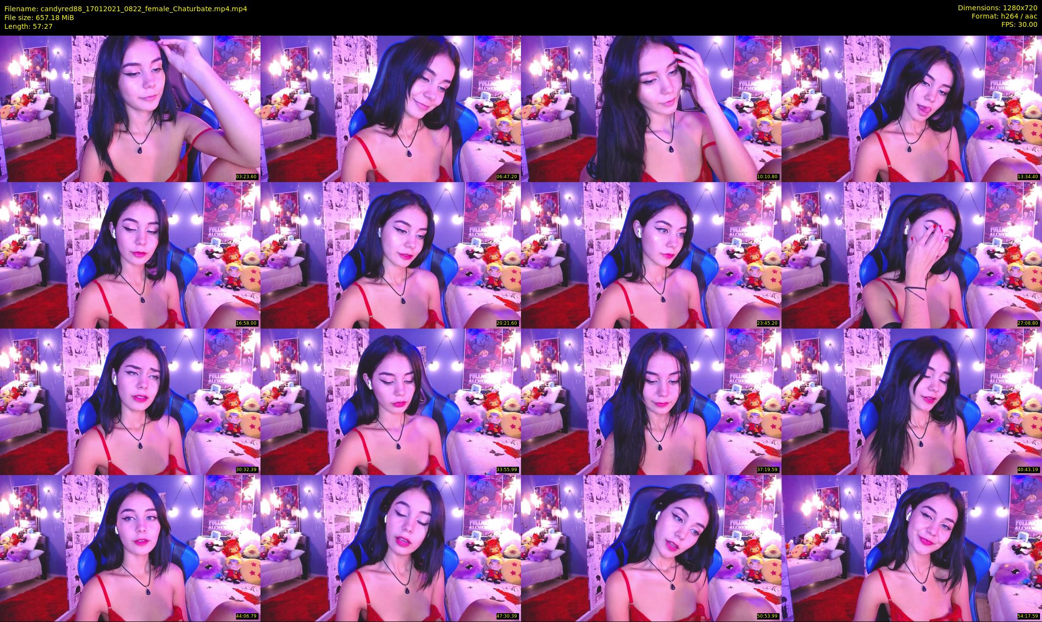 candyred88 — 58 minute Chaturbate female cam show recording, 720p, Jan 17, 2021