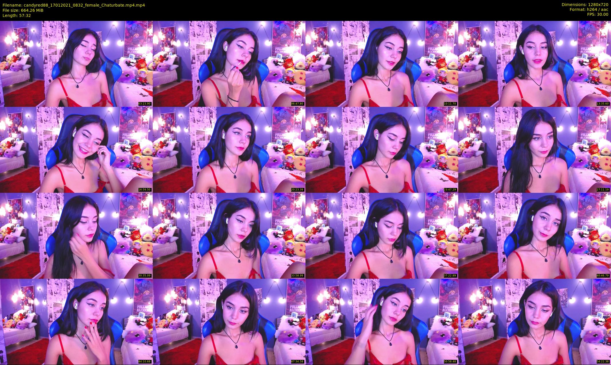 candyred88 — 58 minute Chaturbate female cam show recording, 720p, Jan 17, 2021