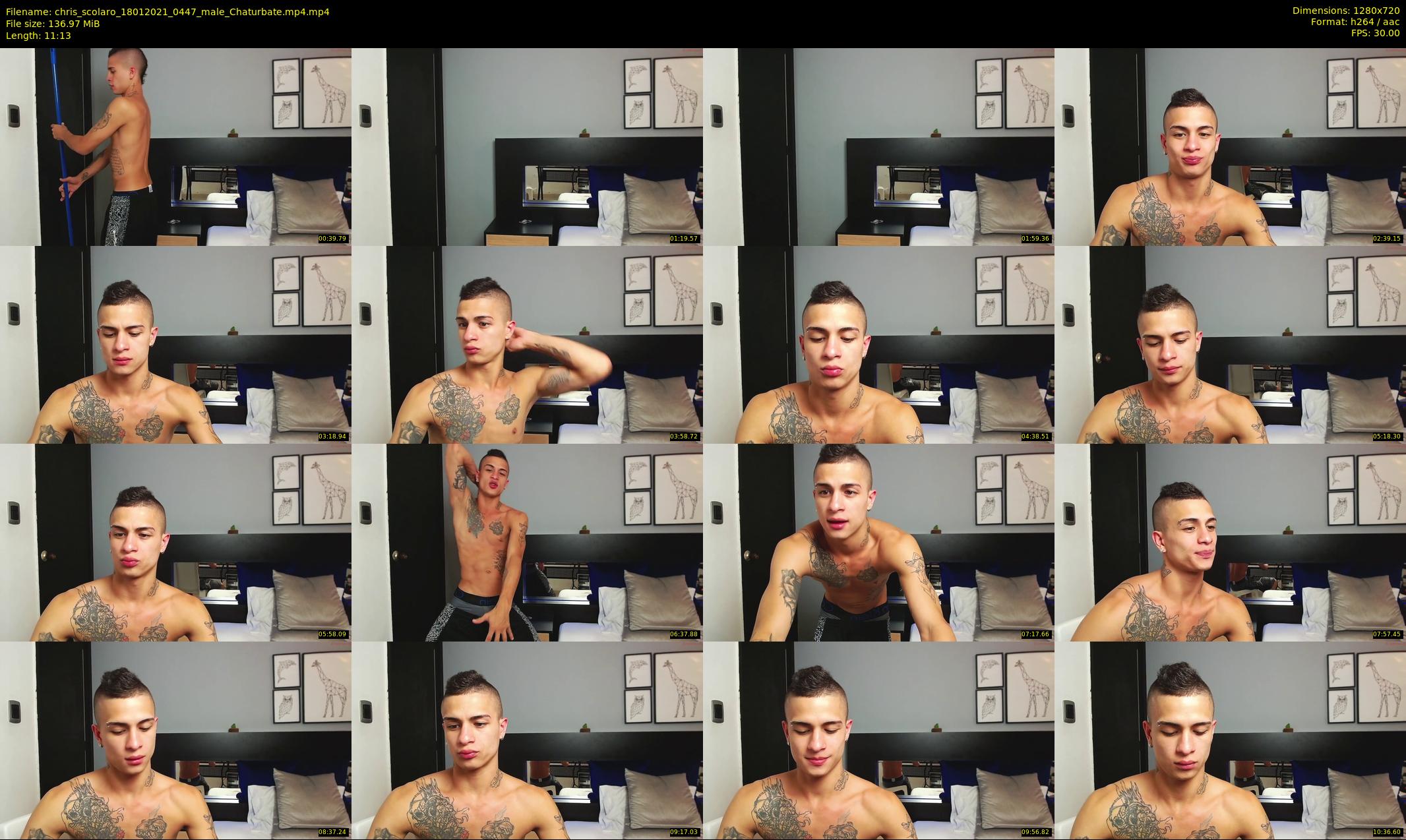 chris_scolaro — 12 minute Chaturbate male cam show recording, 720p, Jan 18, 2021