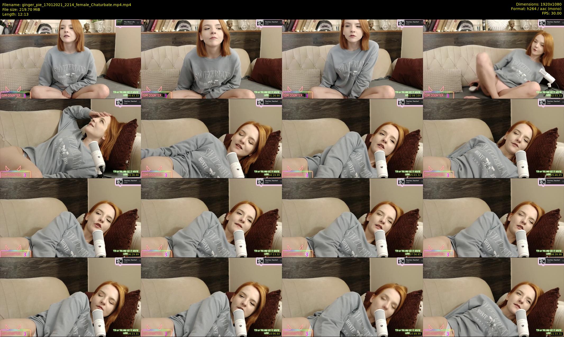 ginger_pie — 13 minute Chaturbate female cam show recording, 1080p, Jan 17, 2021