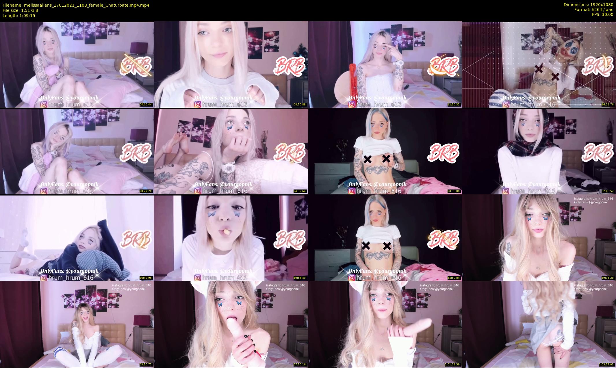 melissaallens — 70 minute Chaturbate female cam show recording, 1080p, Jan 17, 2021
