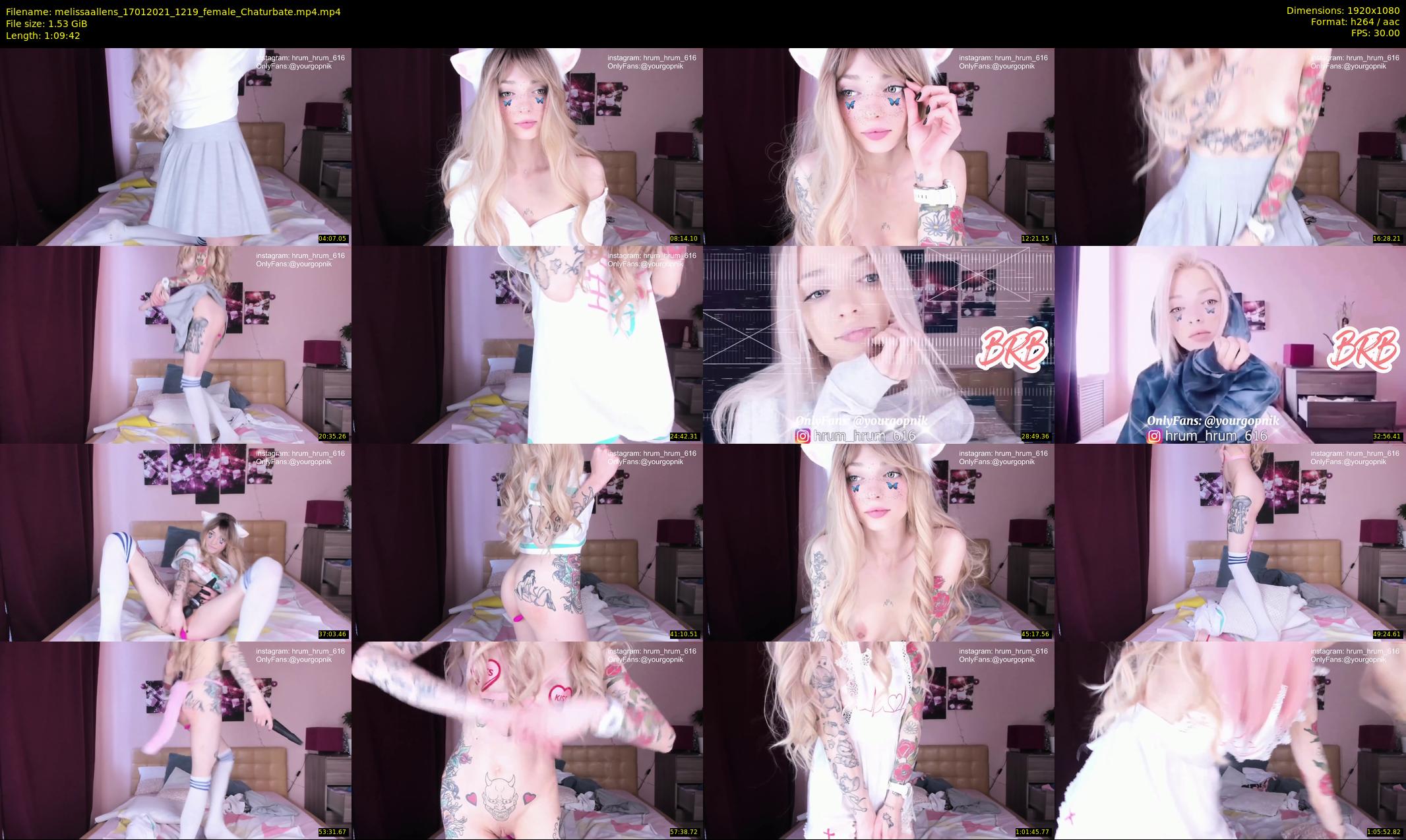 melissaallens — 70 minute Chaturbate female cam show recording, 1080p, Jan 17, 2021