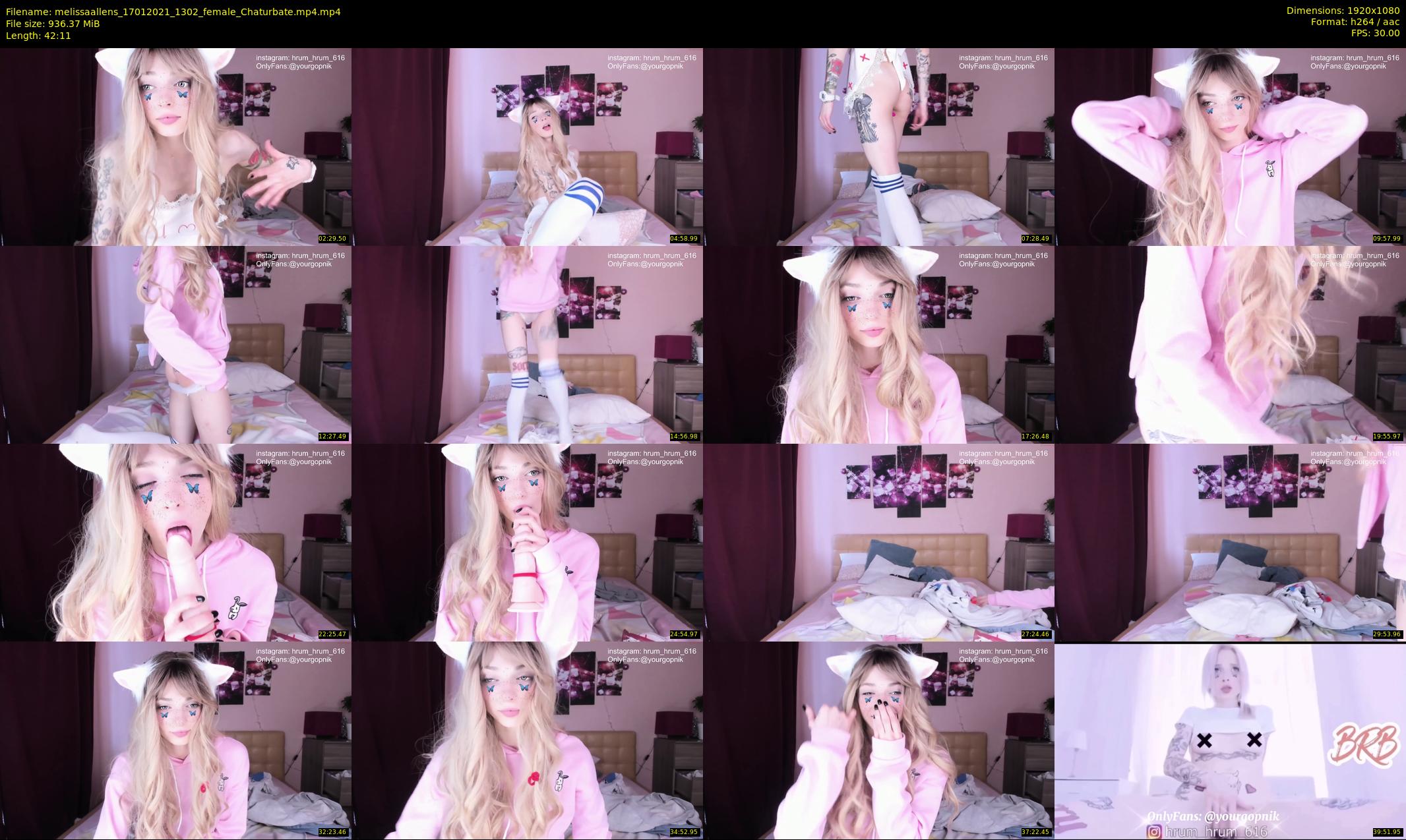 melissaallens — 43 minute Chaturbate female cam show recording, 1080p, Jan 17, 2021