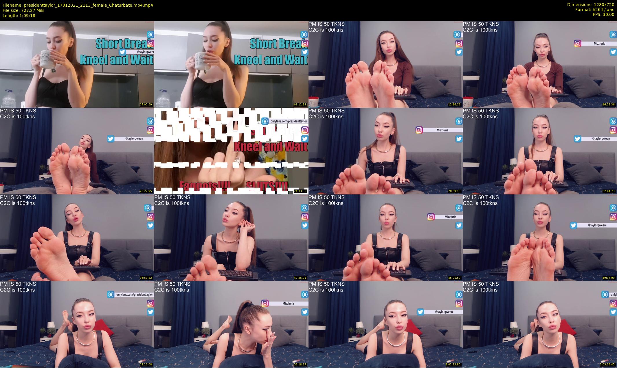presidenttaylor — 70 minute Chaturbate female cam show recording, 720p, Jan 17, 2021
