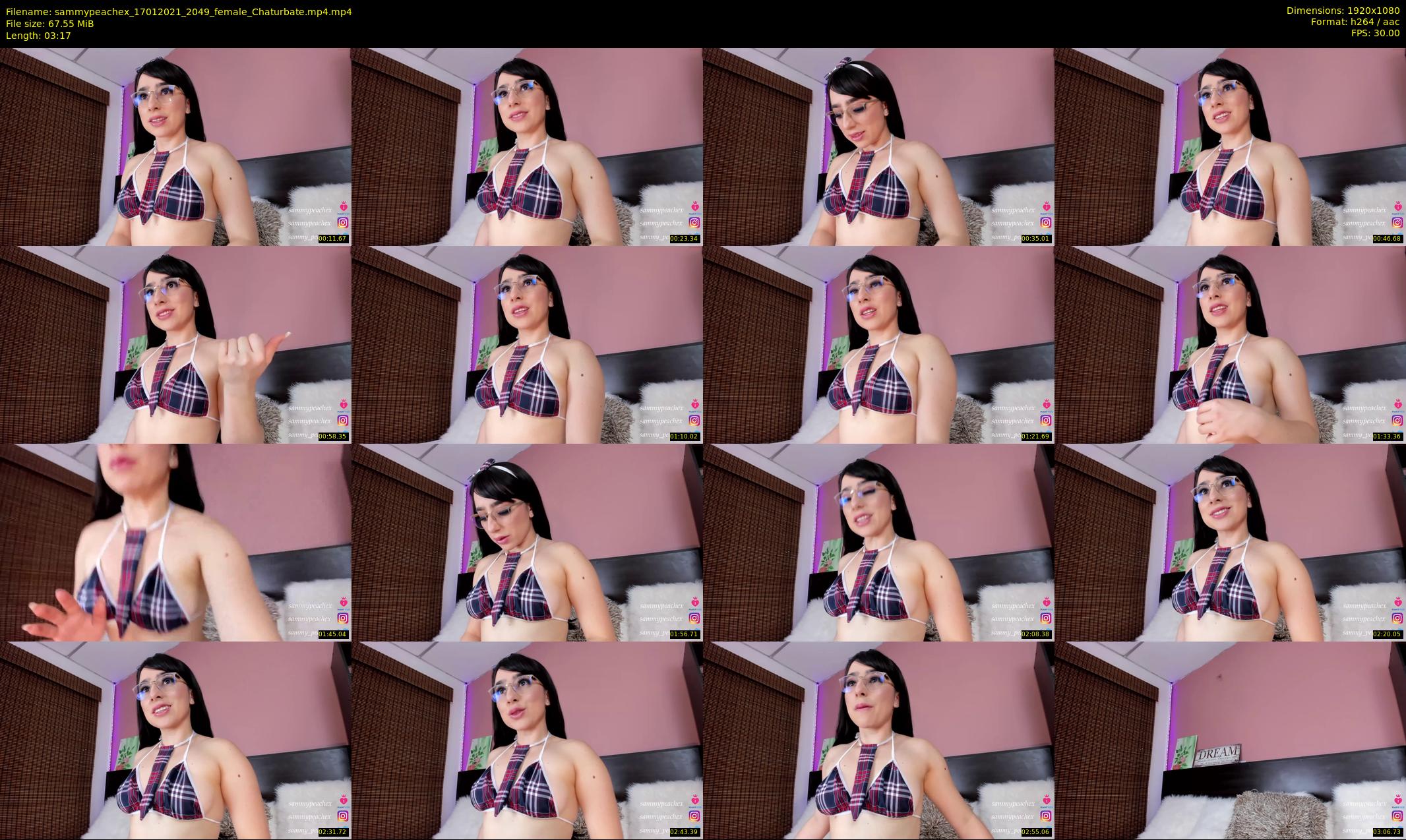 sammypeachex — 4 minute Chaturbate female cam show recording, 1080p, Jan 17, 2021