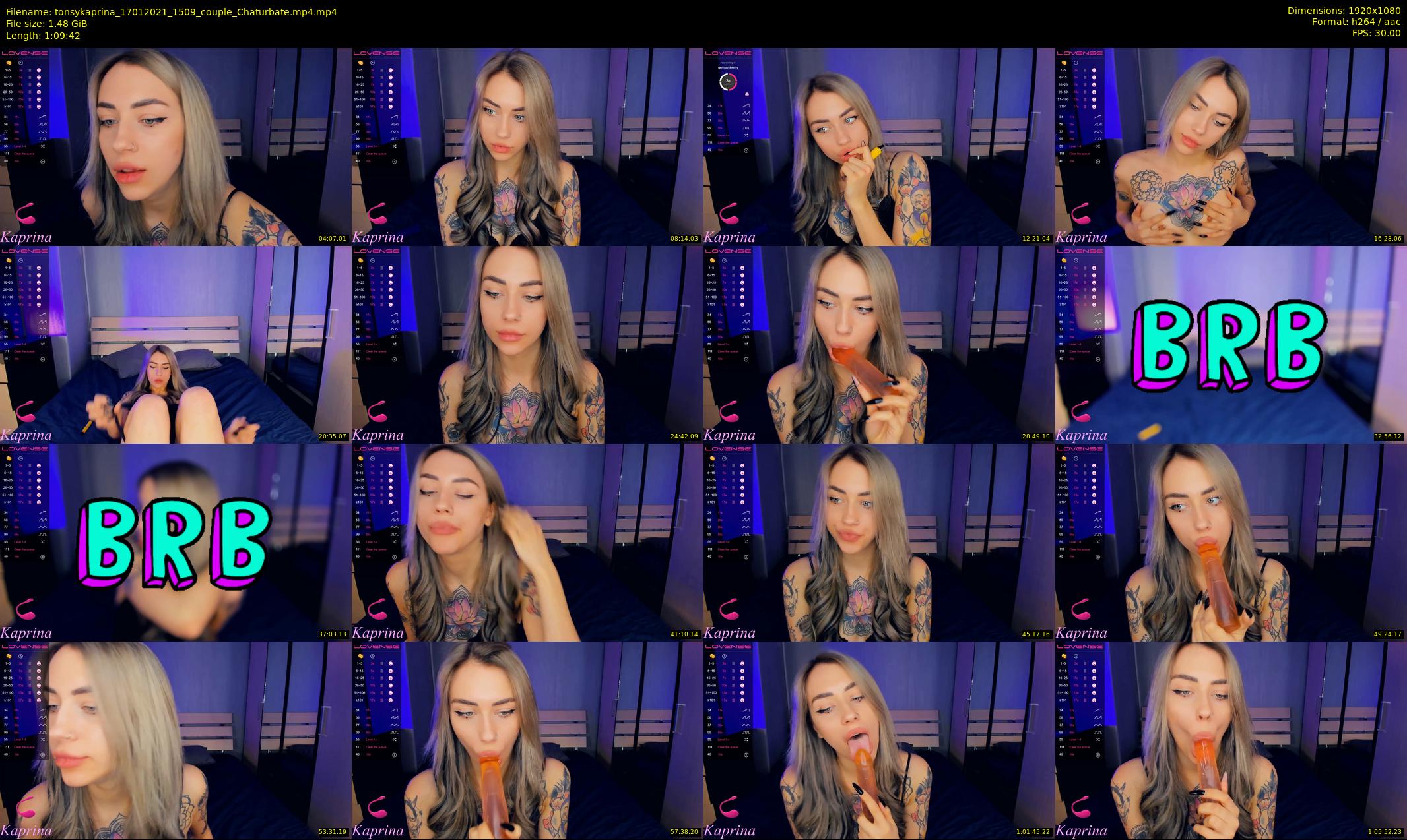 tonsykaprina — 70 minute Chaturbate couple cam show recording, 1080p, Jan 17, 2021
