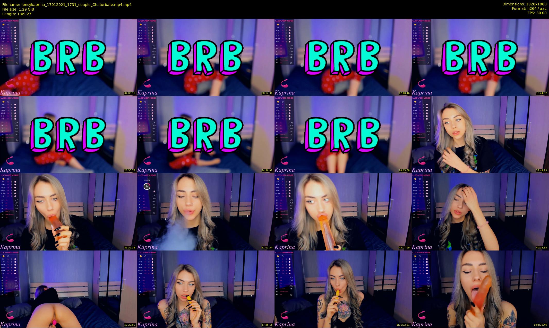 tonsykaprina — 70 minute Chaturbate couple cam show recording, 1080p, Jan 17, 2021