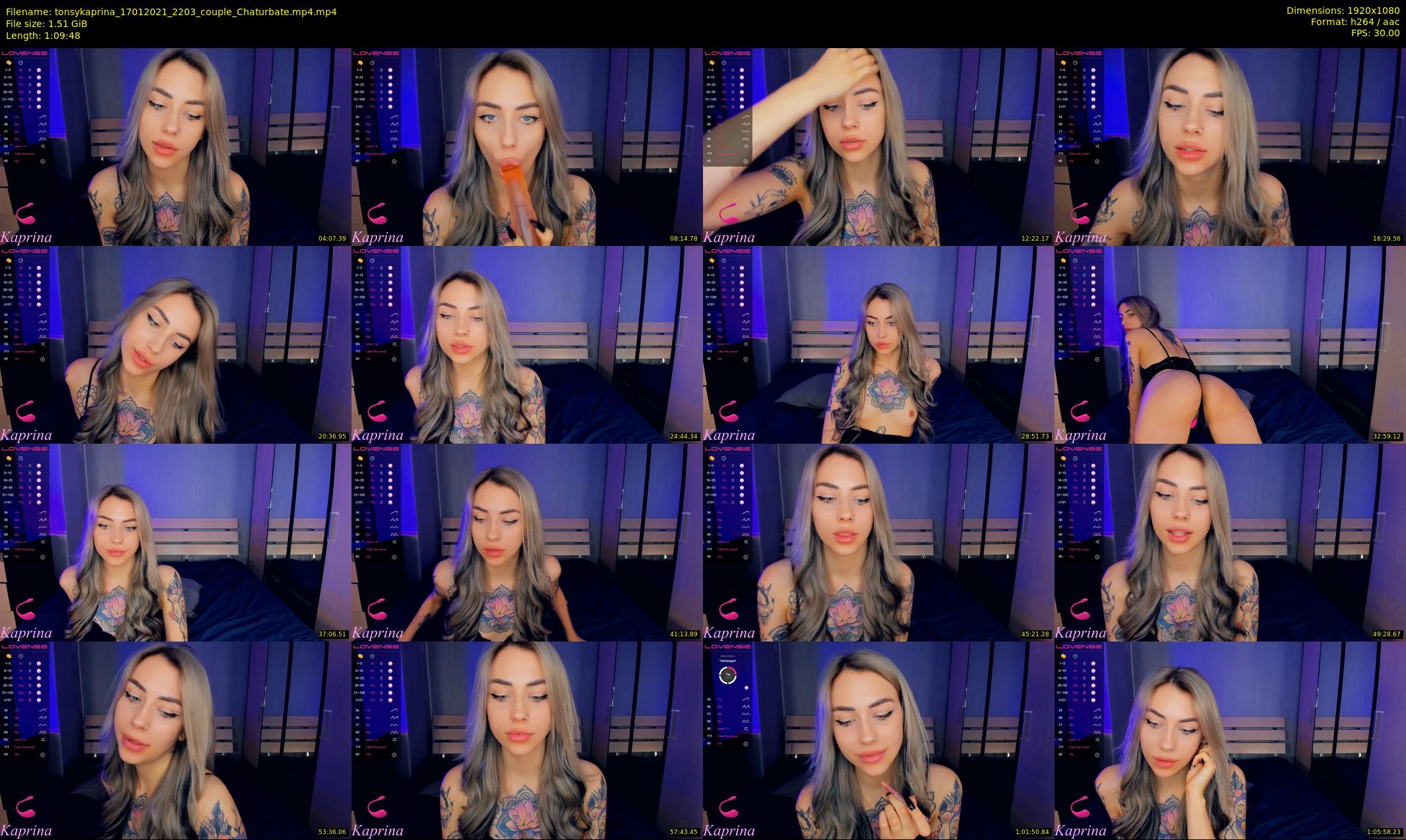 tonsykaprina — 70 minute Chaturbate couple cam show recording, 1080p, Jan 17, 2021