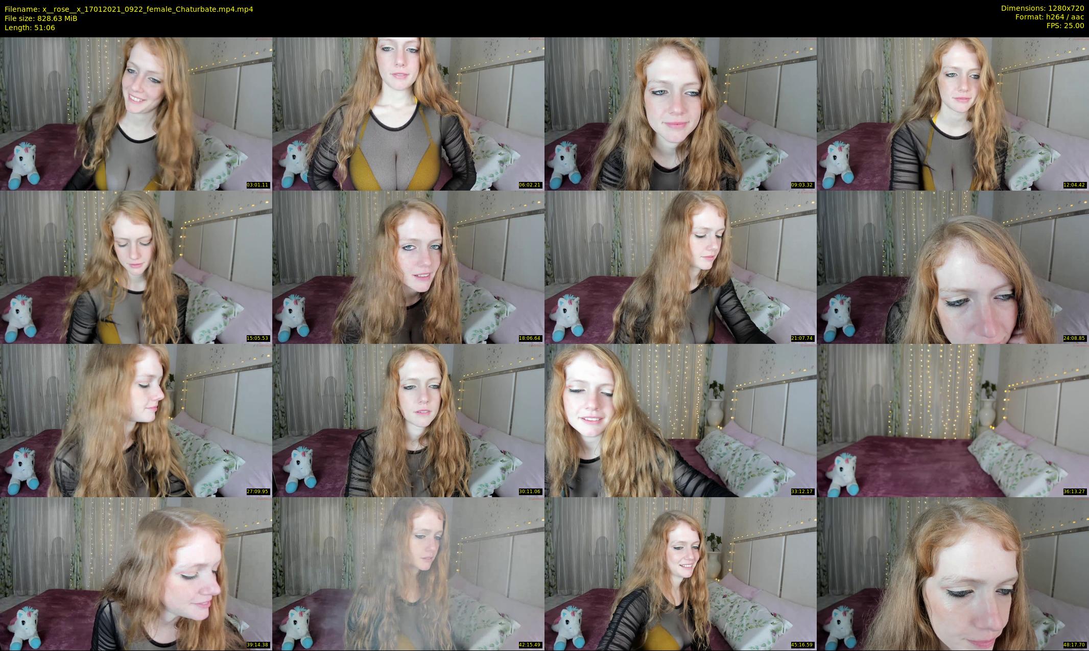 x__rose__x — 52 minute Chaturbate female cam show recording, 720p, Jan 17, 2021