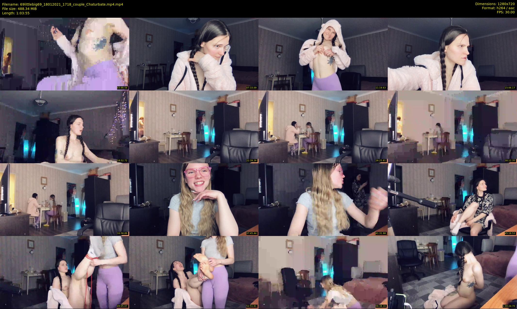 69littlebig69 — 64 minute Chaturbate couple cam show recording, 720p, Jan 18, 2021