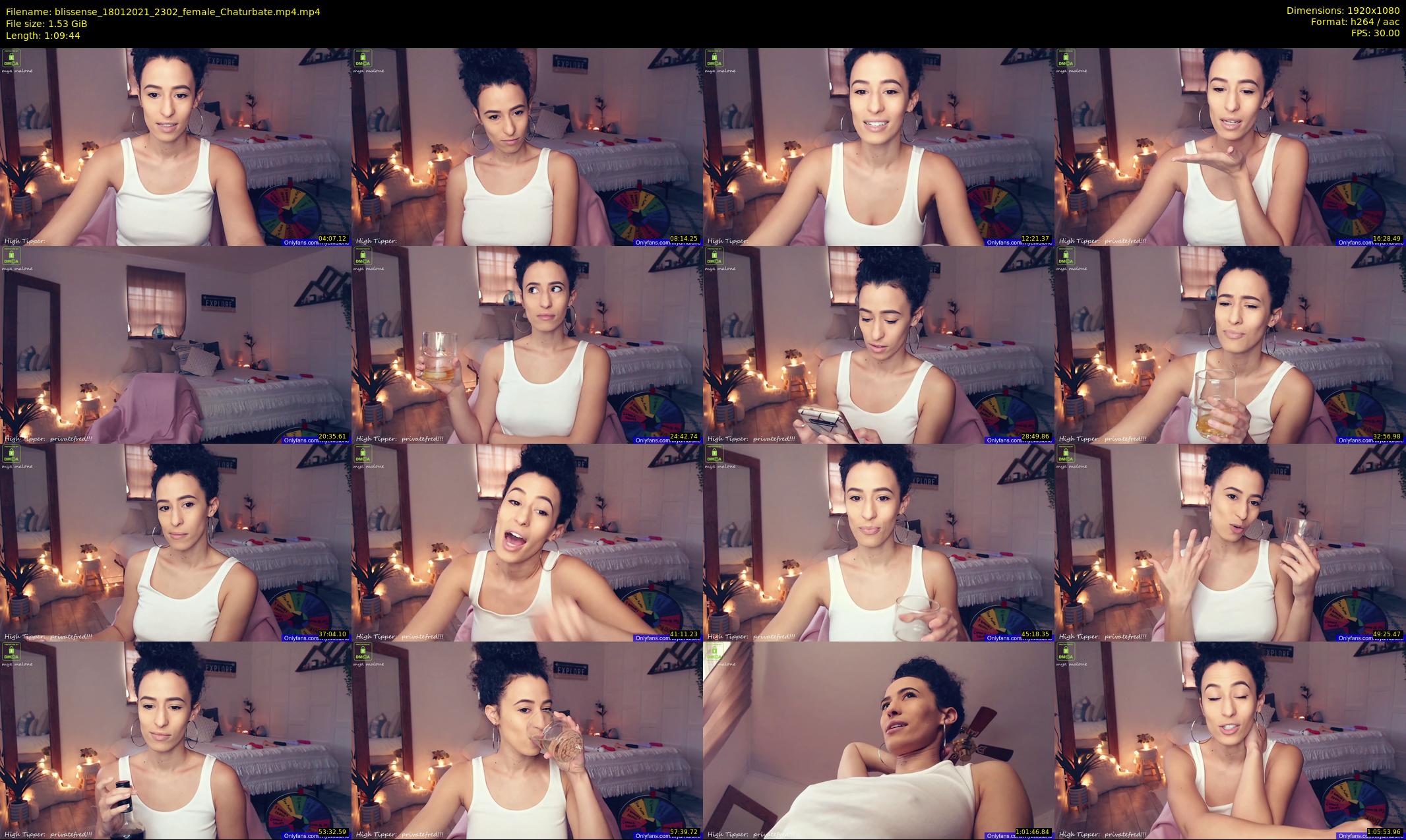 blissense — 70 minute Chaturbate female cam show recording, 1080p, Jan 18, 2021