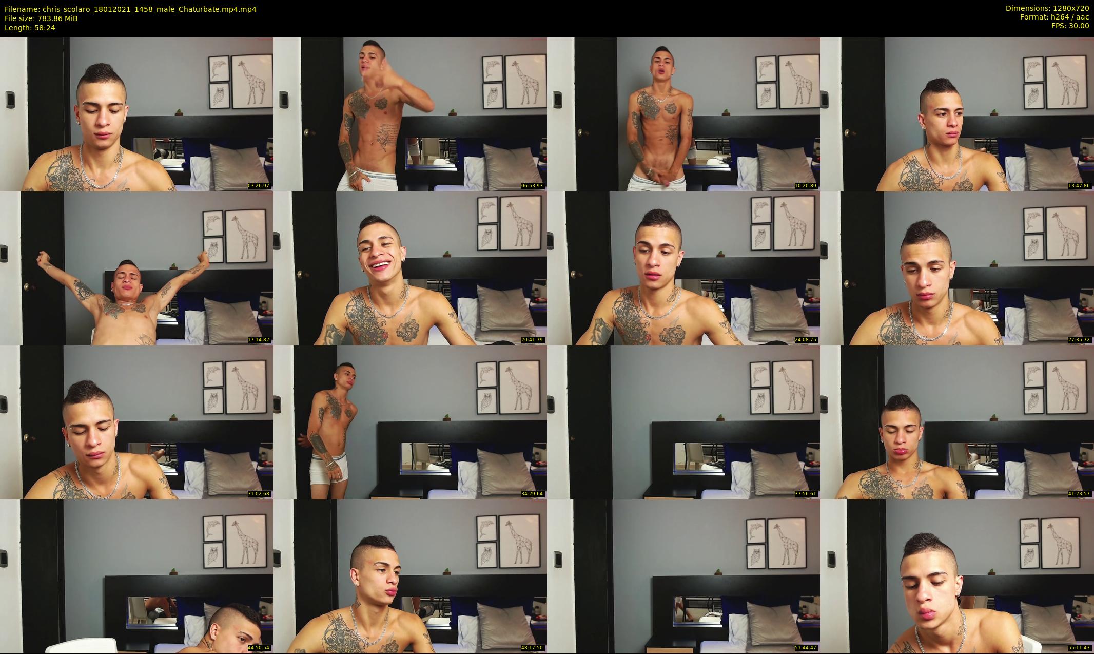 chris_scolaro — 59 minute Chaturbate male cam show recording, 720p, Jan 18, 2021