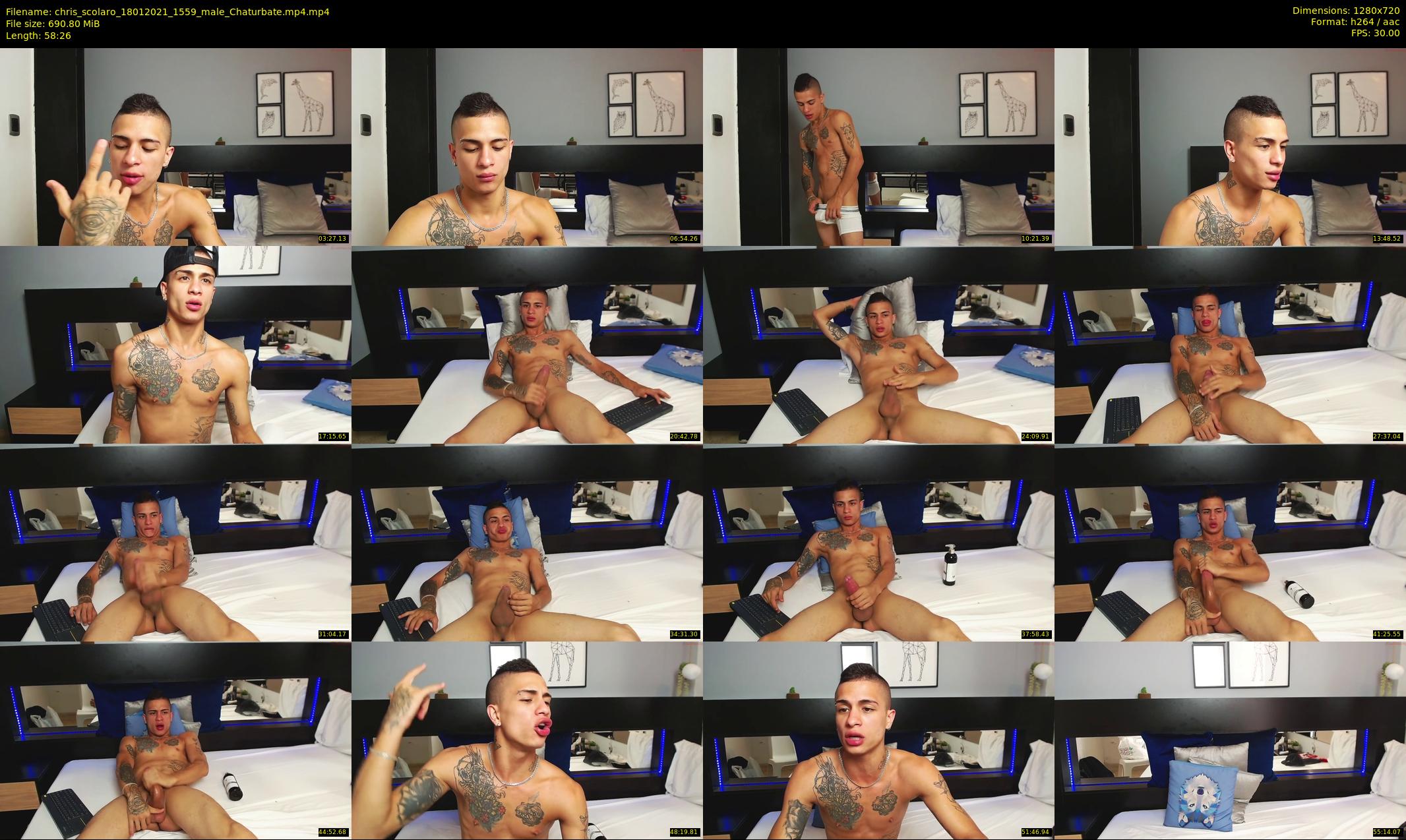 chris_scolaro — 59 minute Chaturbate male cam show recording, 720p, Jan 18, 2021