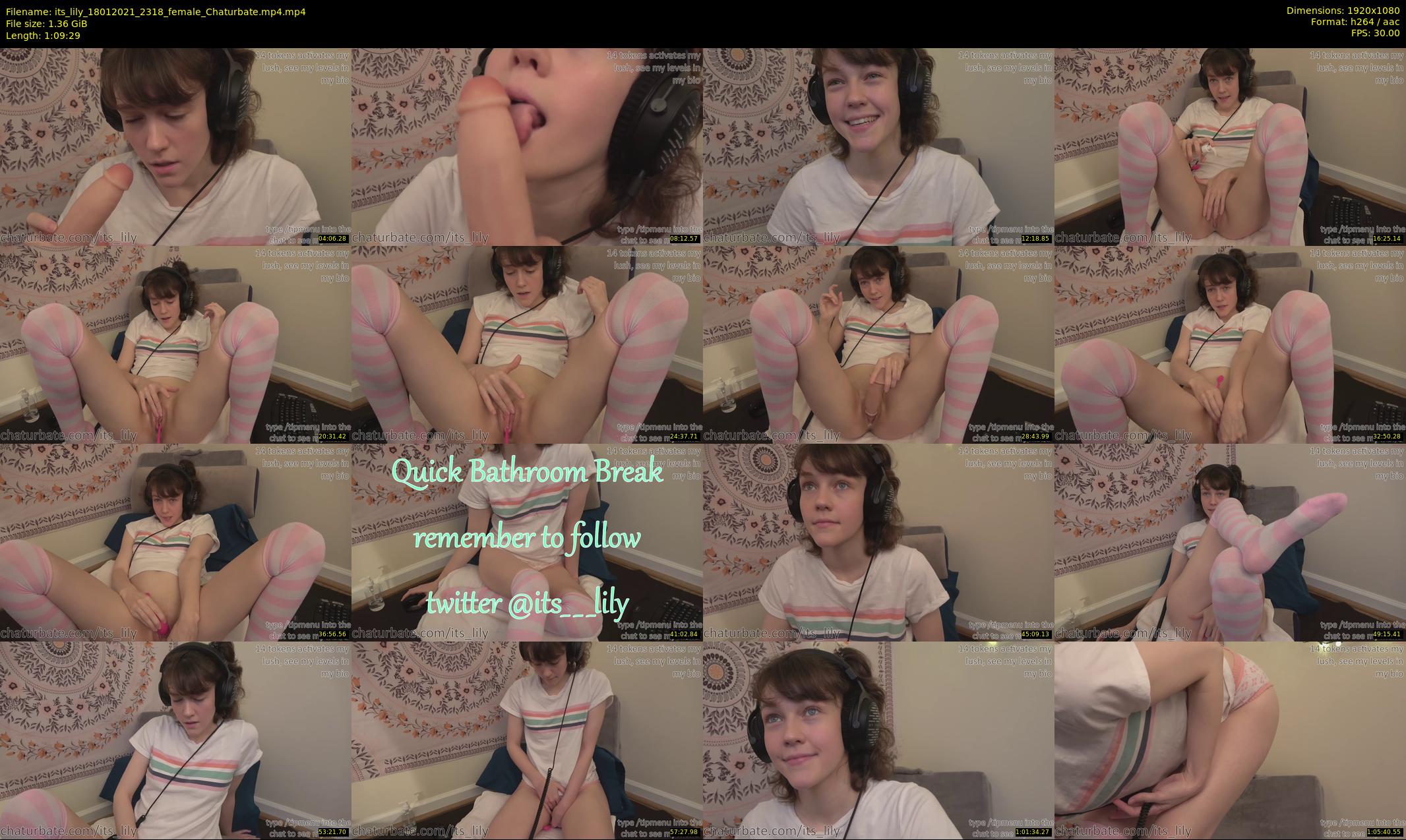 its_lily — 70 minute Chaturbate female cam show recording, 1080p, Jan 18, 2021