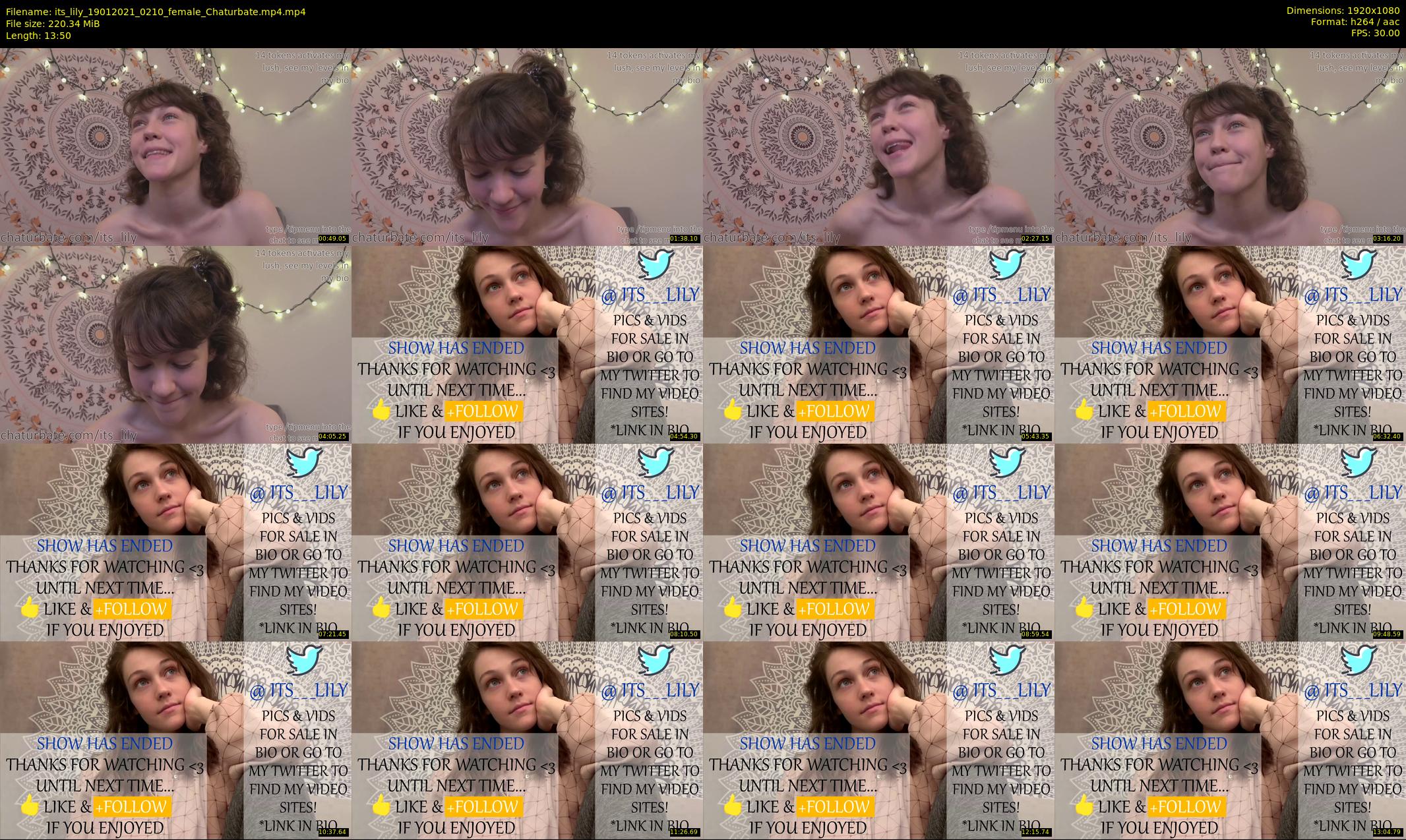 its_lily — 14 minute Chaturbate female cam show recording, 1080p, Jan 19, 2021