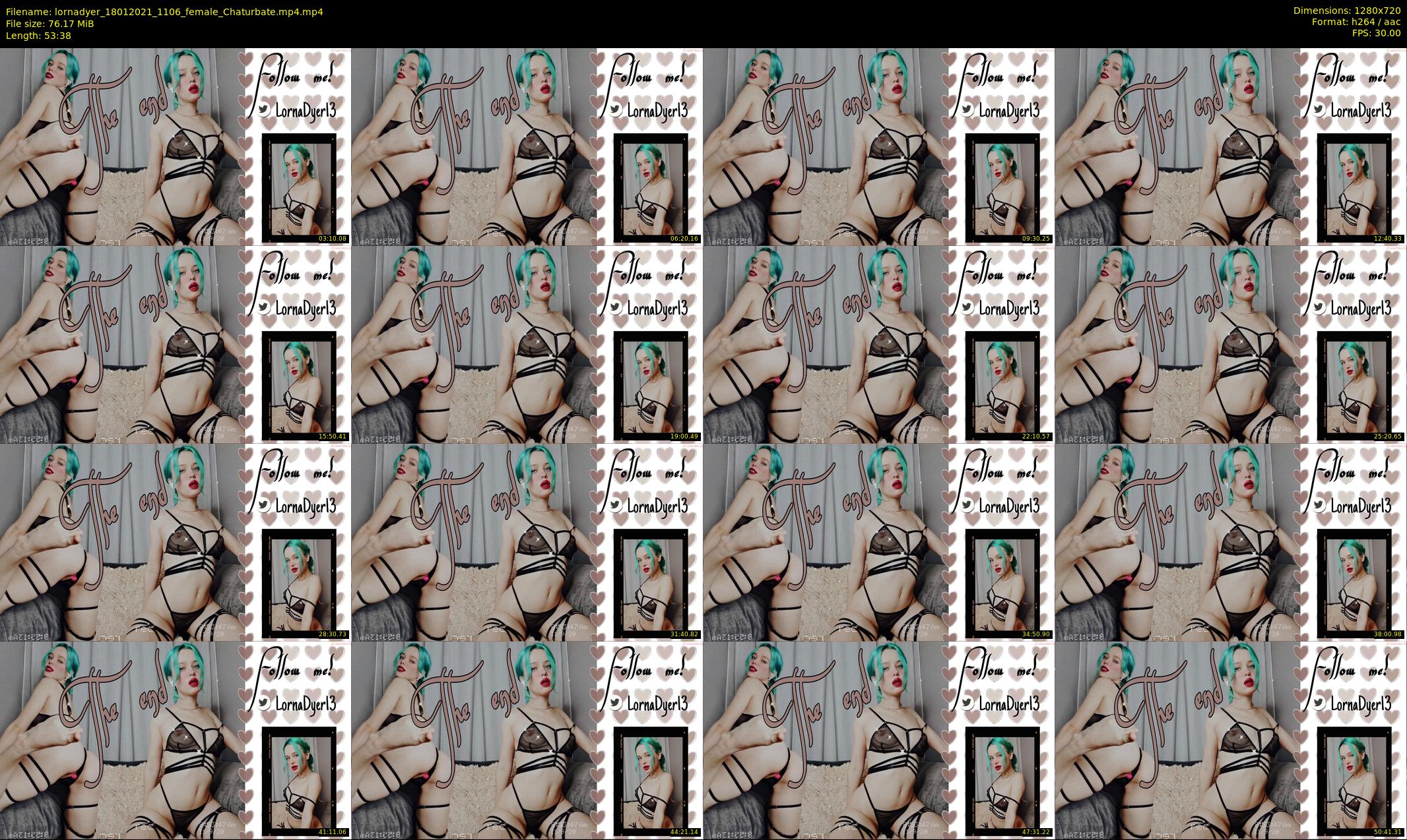 lornadyer — 54 minute Chaturbate female cam show recording, 720p, Jan 18, 2021