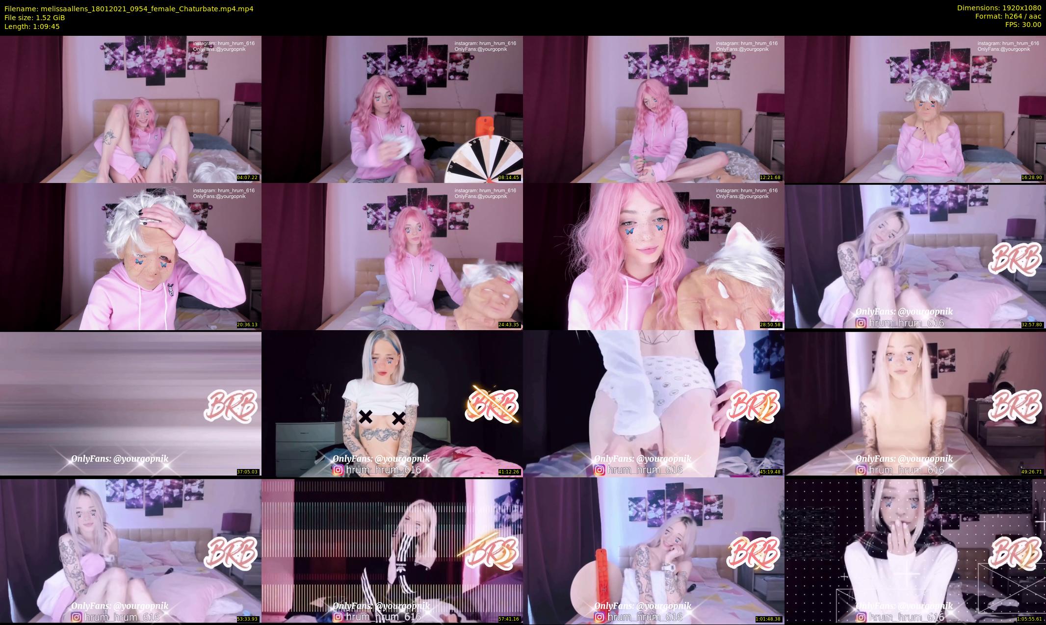 melissaallens — 70 minute Chaturbate female cam show recording, 1080p, Jan 18, 2021